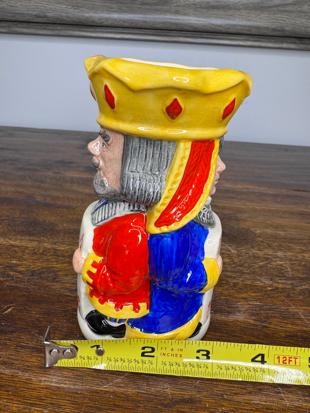 Royal Doulton Limited Ed Two-Sided Queen/King Diamonds Toby Mug w/ COA