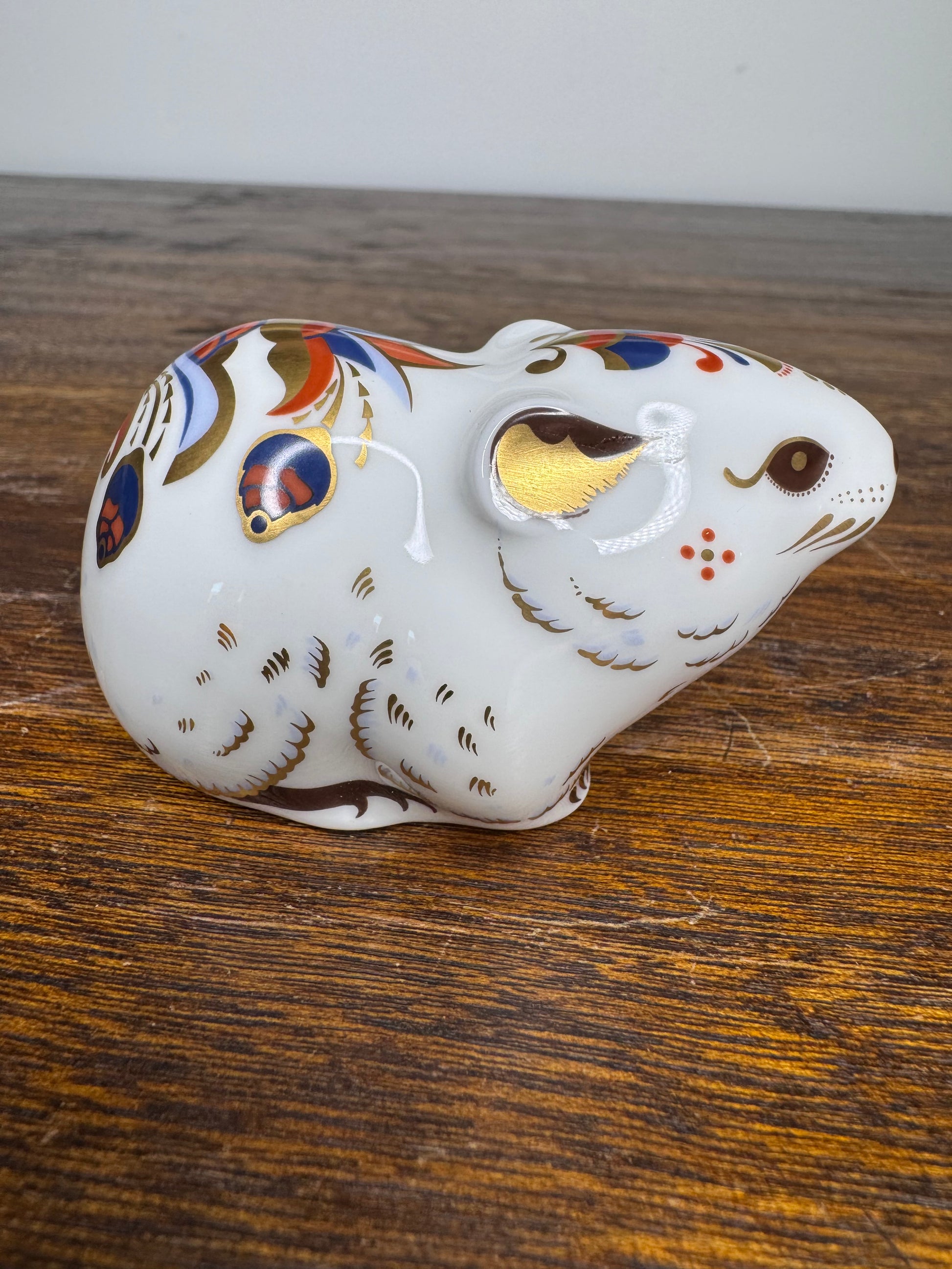 Royal Crown Derby Collectors Guild Exclusive Vole w/Original Box, Gold Stopper