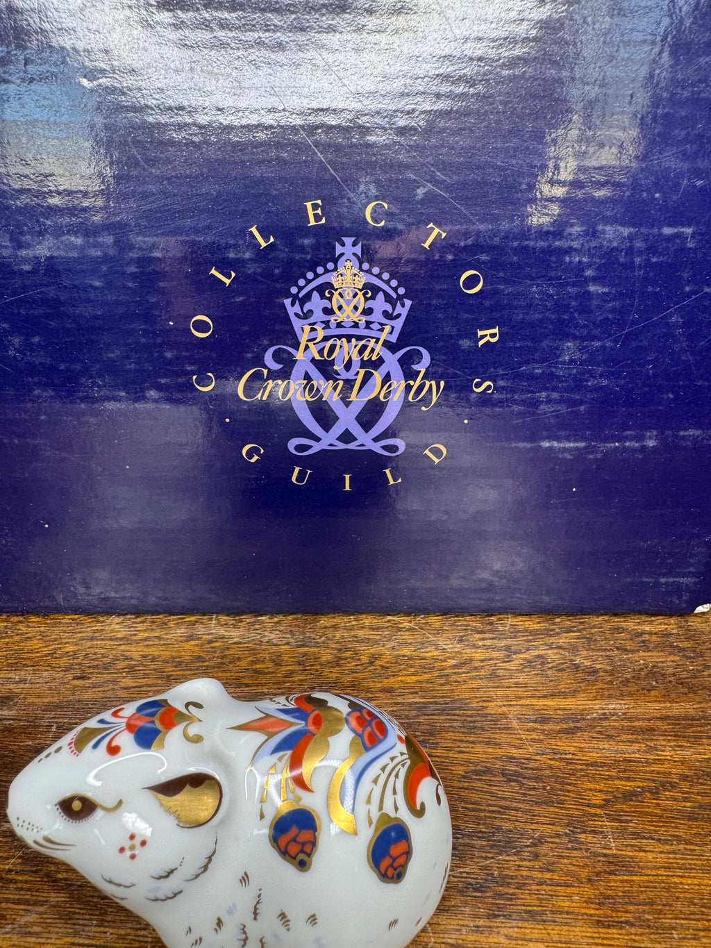 Royal Crown Derby Collectors Guild Exclusive Vole w/Original Box, Gold Stopper