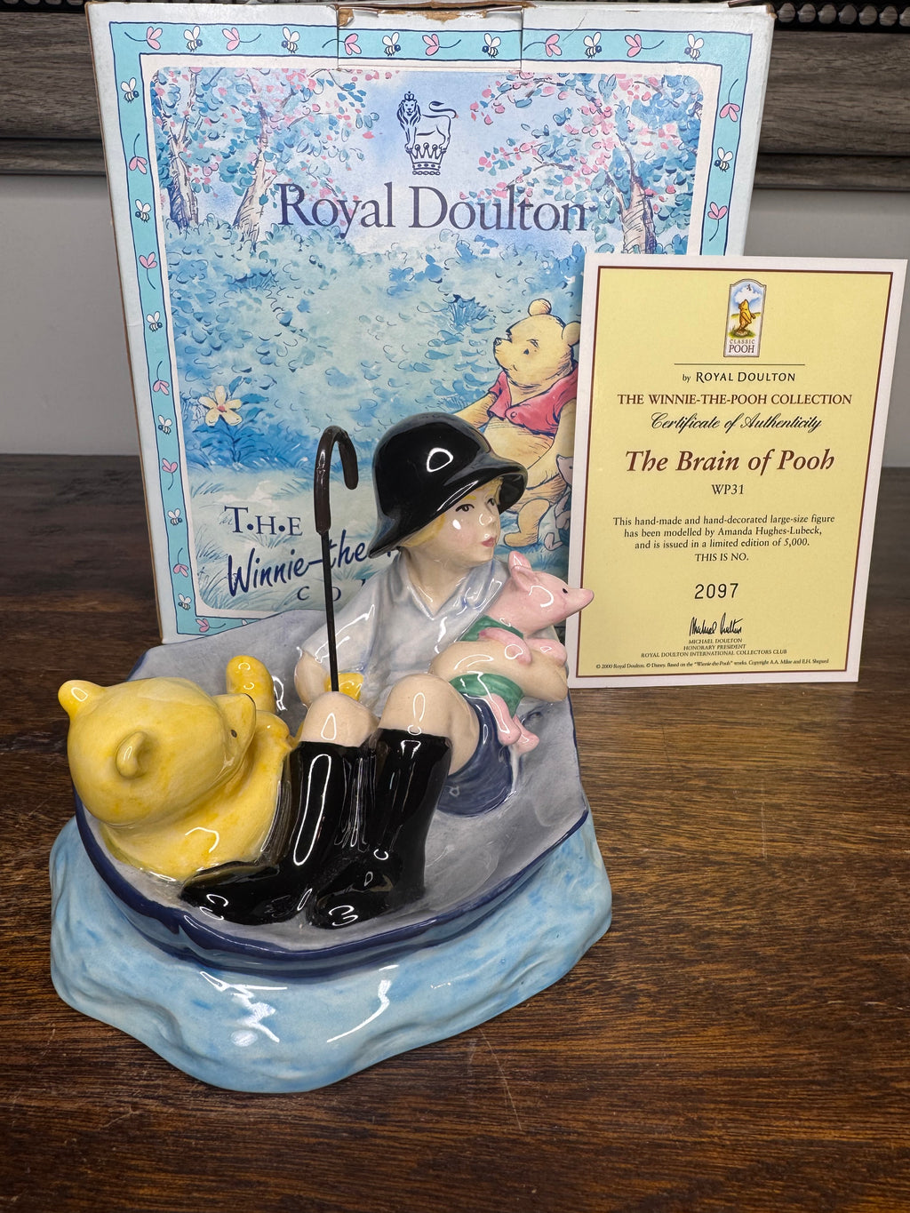 Limited Edition Royal Doulton "The Brain Of Pooh" Winnie the Pooh Figurine w/ Box