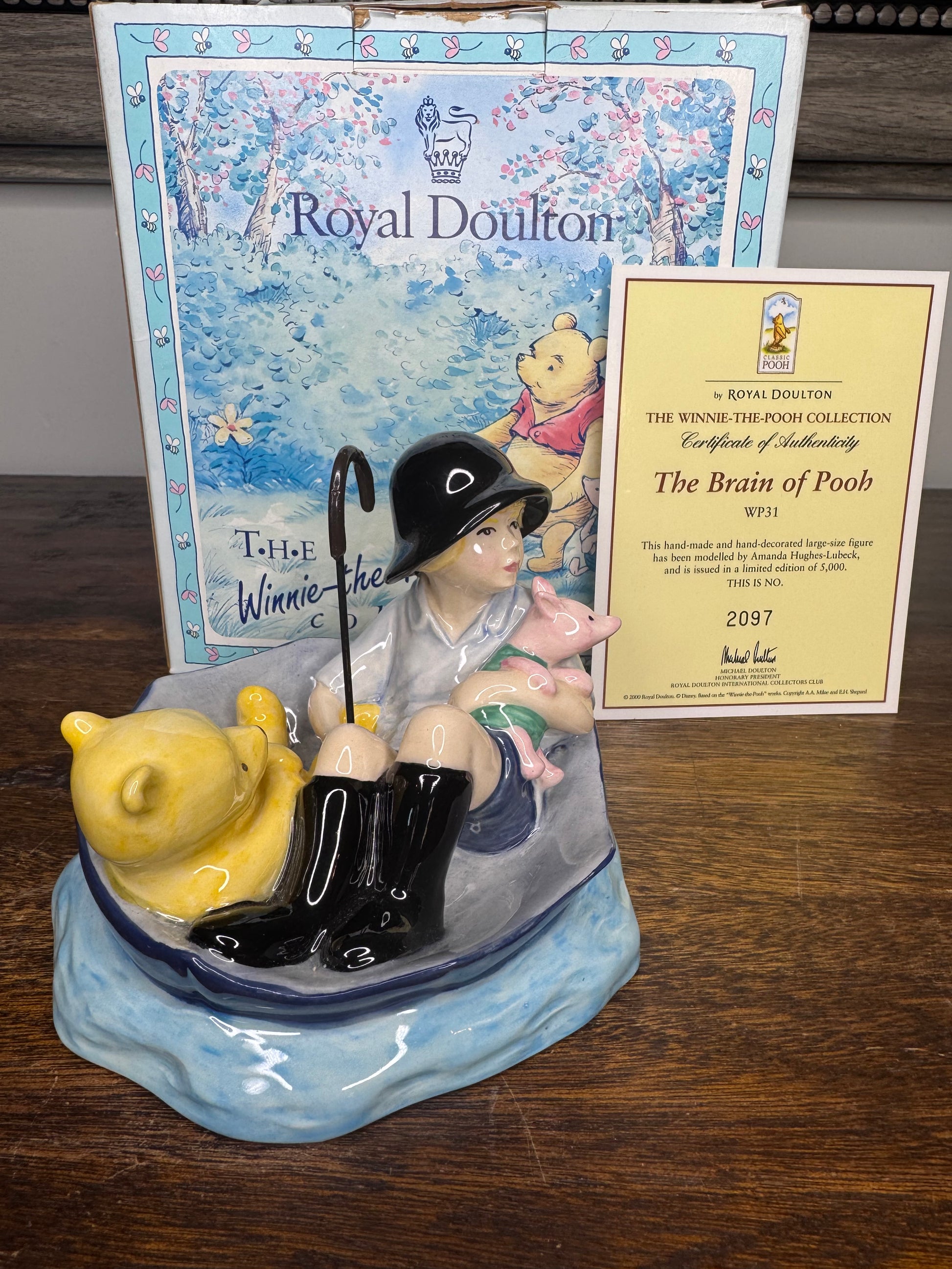 Limited Edition Royal Doulton "The Brain Of Pooh" Winnie the Pooh Figurine w/ Box