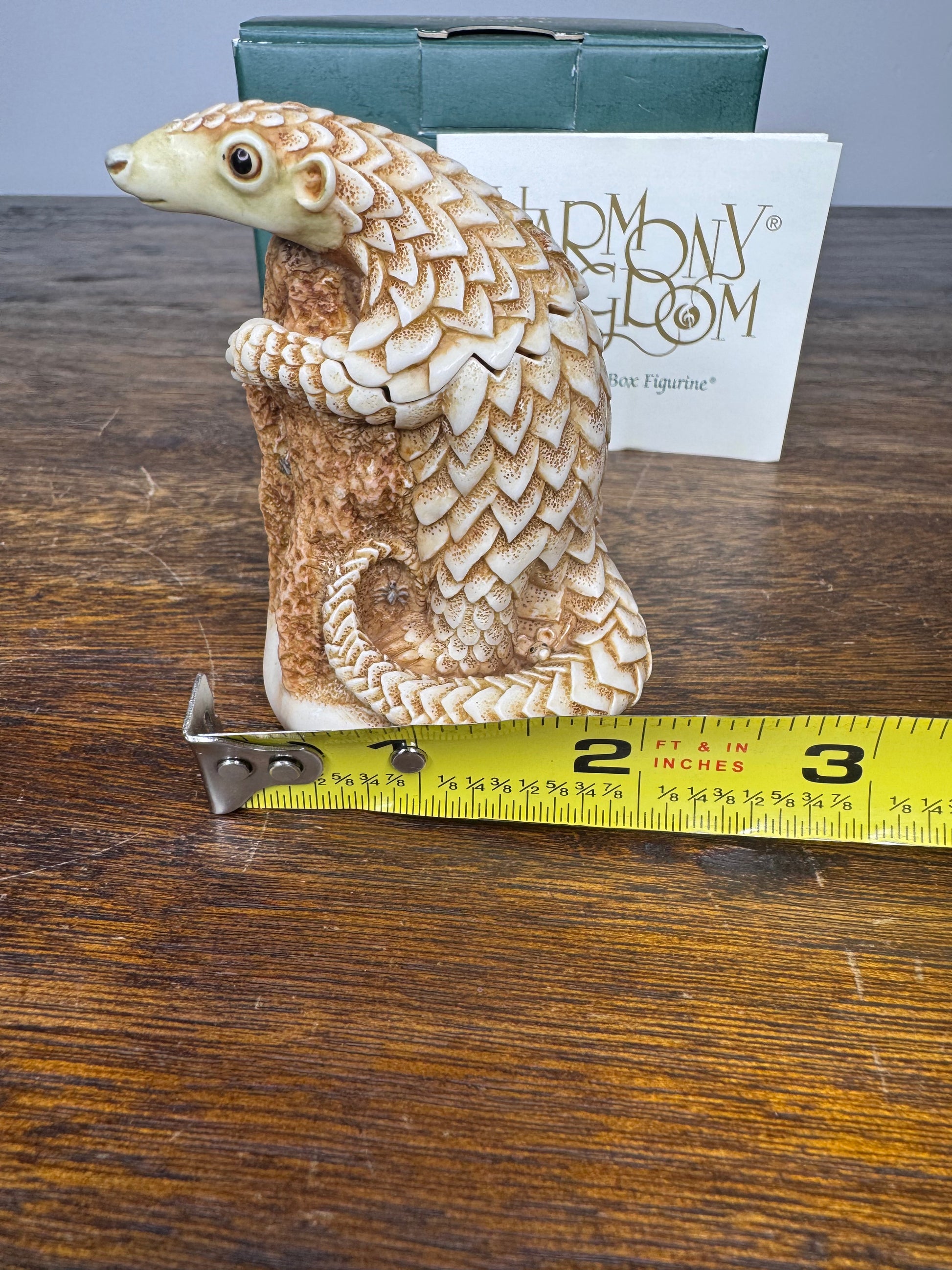 Harmony Kingdom "King Of The Hill" Pangolin Anteater Trinket Box