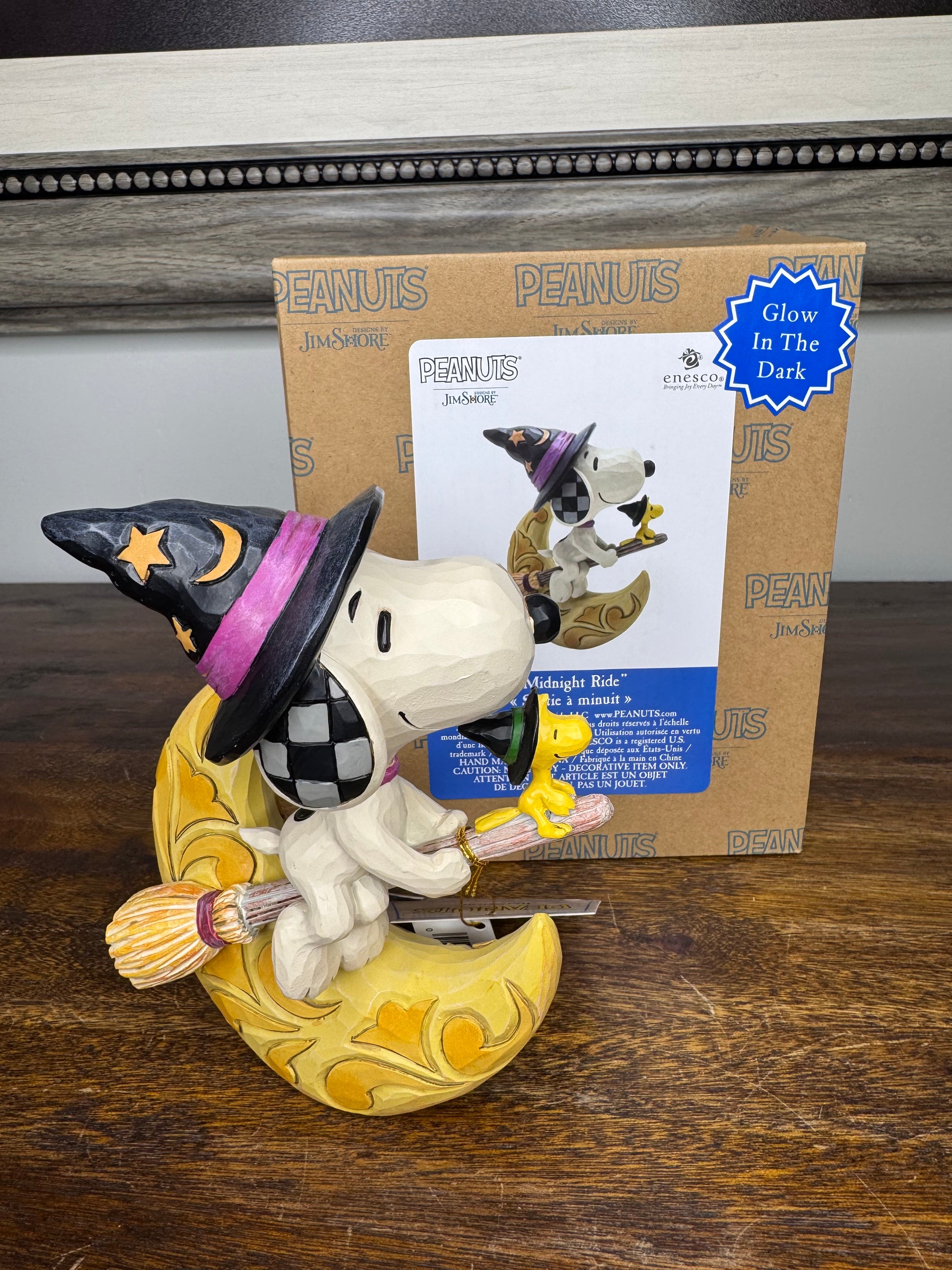 Peanuts by Jim Shore Snoopy Witch on Moon NIB