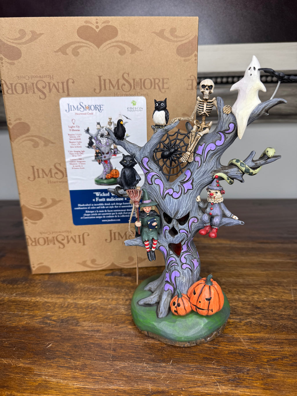 Jim Shore heartwood Creek "Wicked Woods" haunted LED Tree NIB