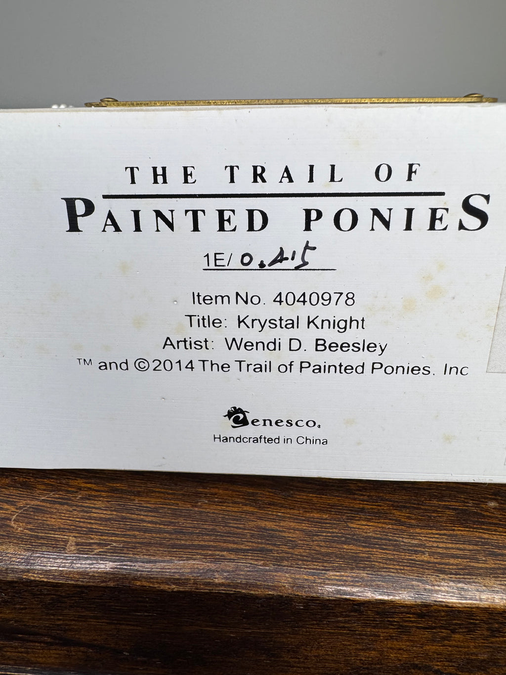 Trail of Painted Ponies Krystal Knight 1E Low Number w/ Box
