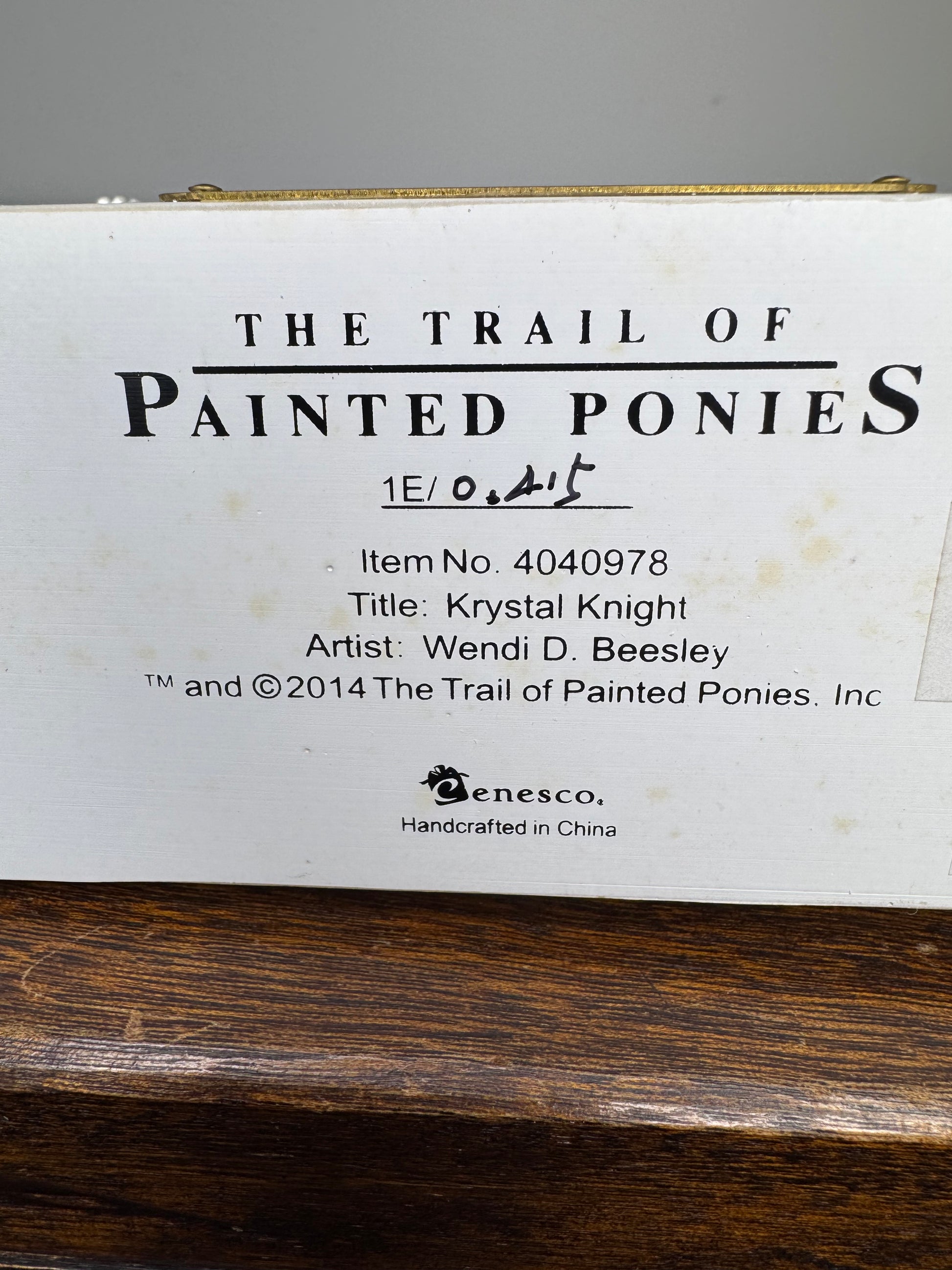 Trail of Painted Ponies Krystal Knight 1E Low Number w/ Box