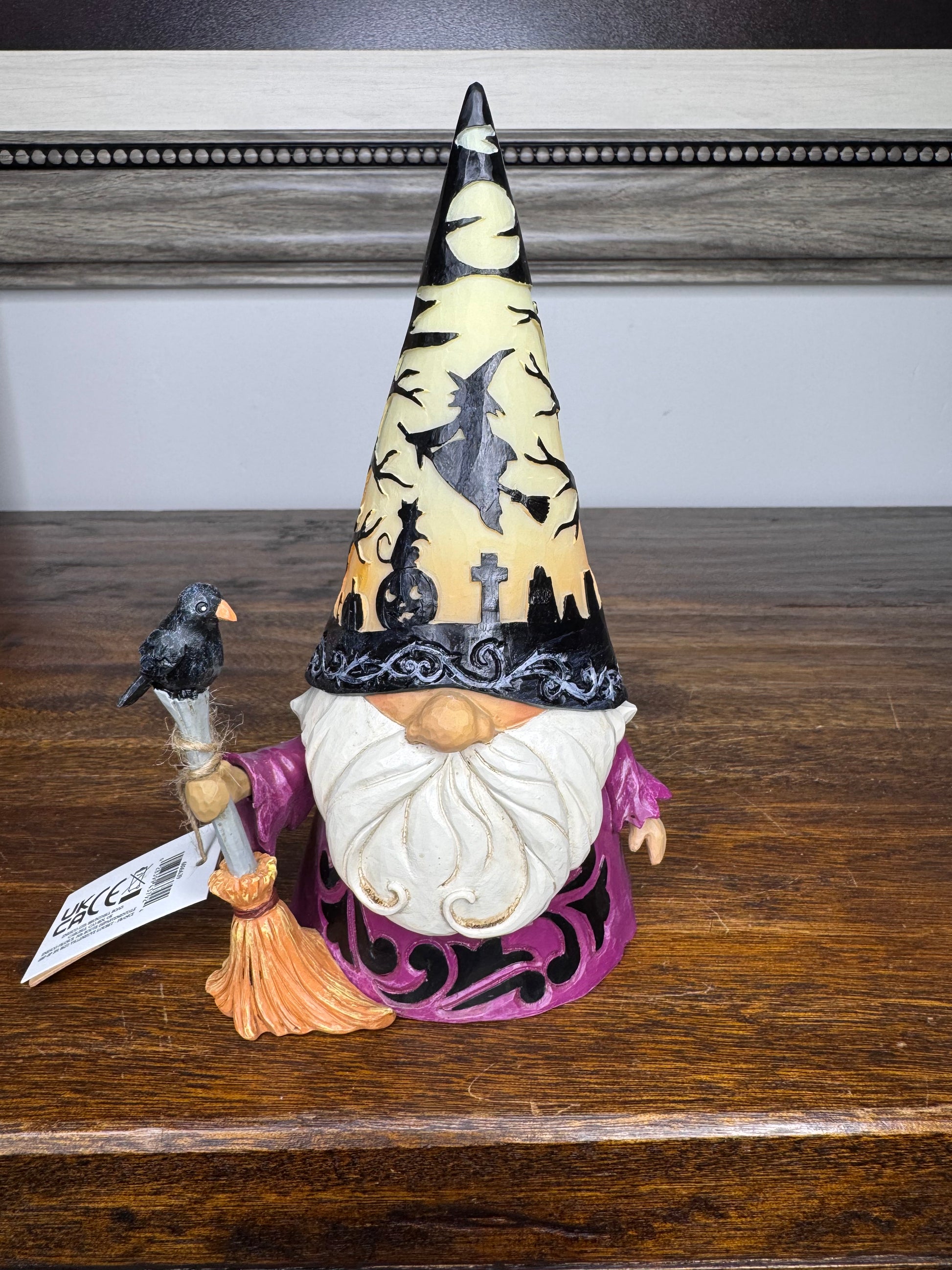 Jim Shore Heartwood Creek Wizard with LED Hat NIB