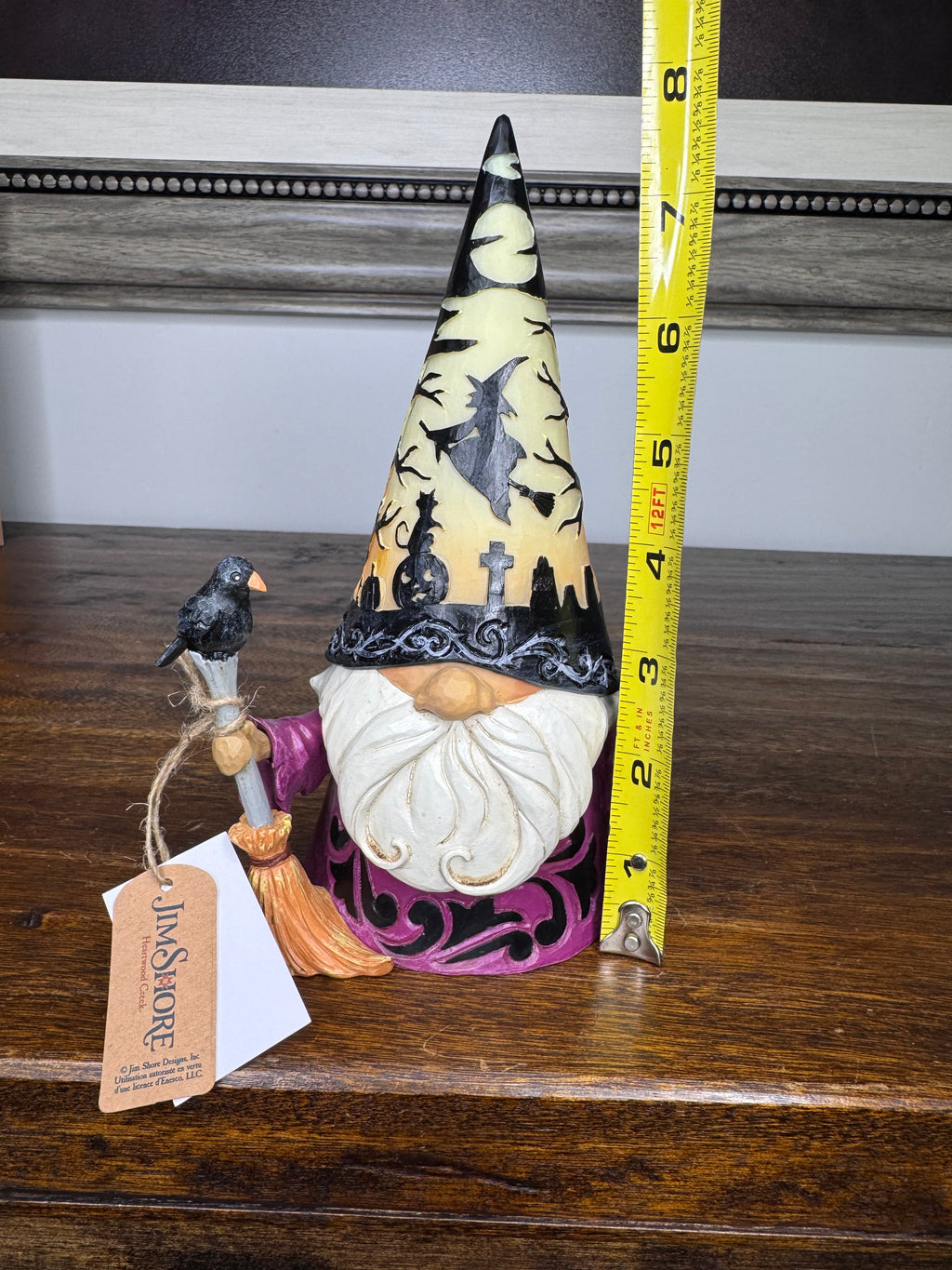 Jim Shore Heartwood Creek Wizard with LED Hat NIB