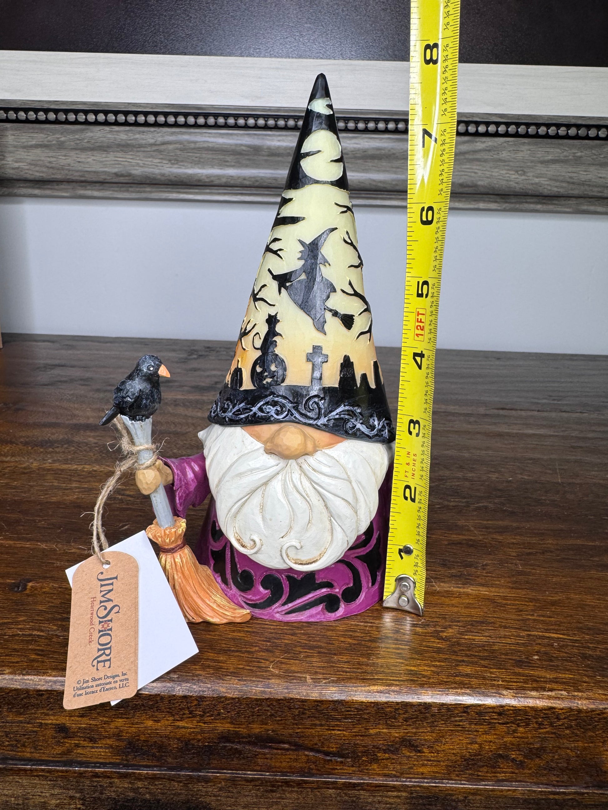 Jim Shore Heartwood Creek Wizard with LED Hat NIB