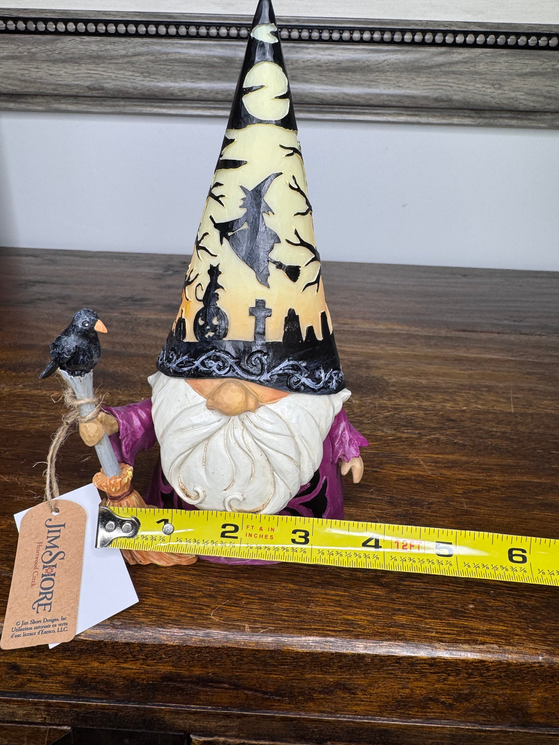 Jim Shore Heartwood Creek Wizard with LED Hat NIB