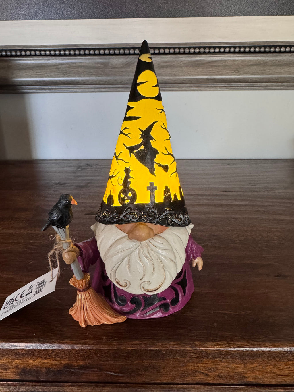 Jim Shore Heartwood Creek Wizard with LED Hat NIB
