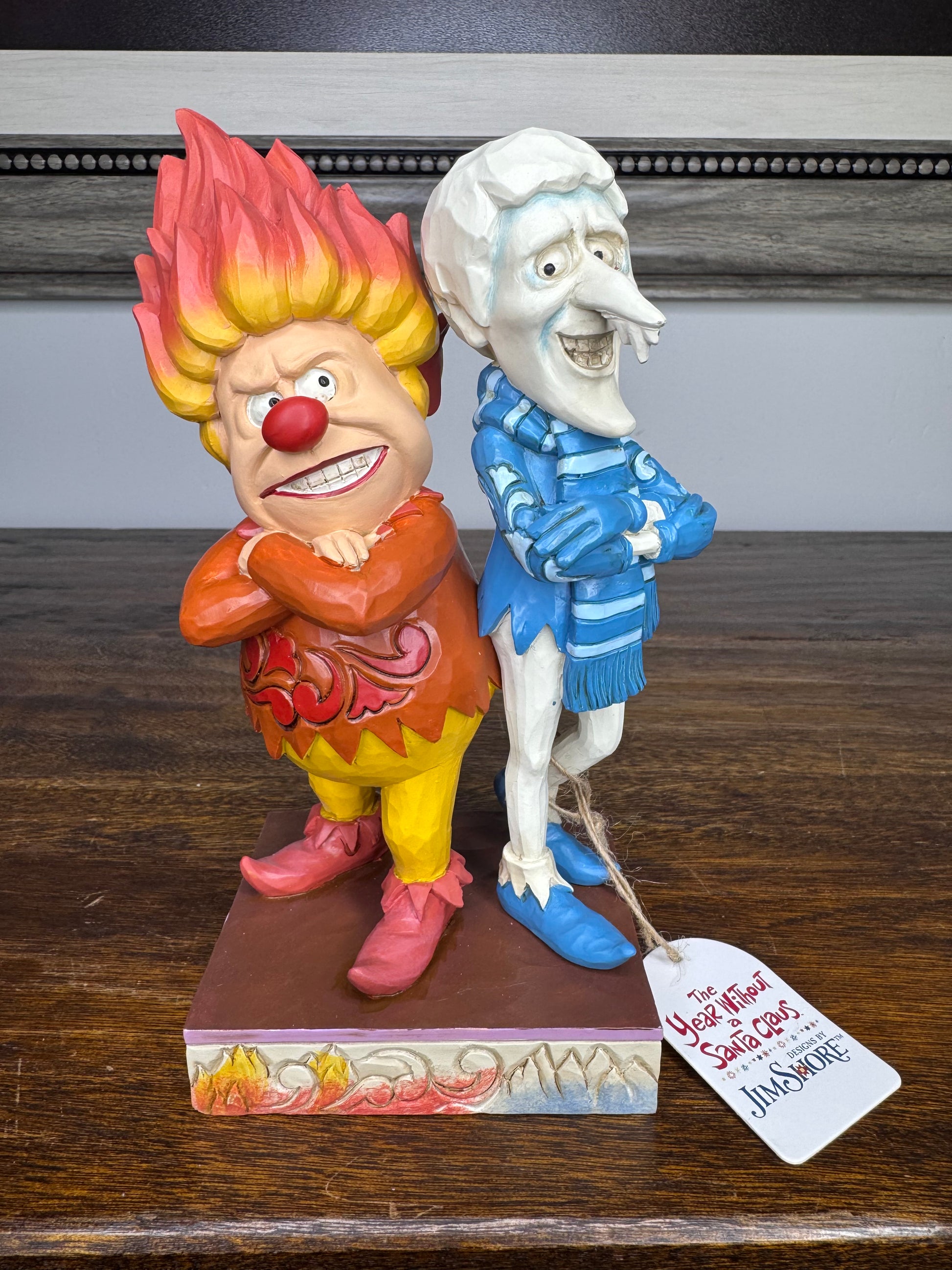Jim Shore Heartwood Creek Heat and Snow Miser Back to Back w Box