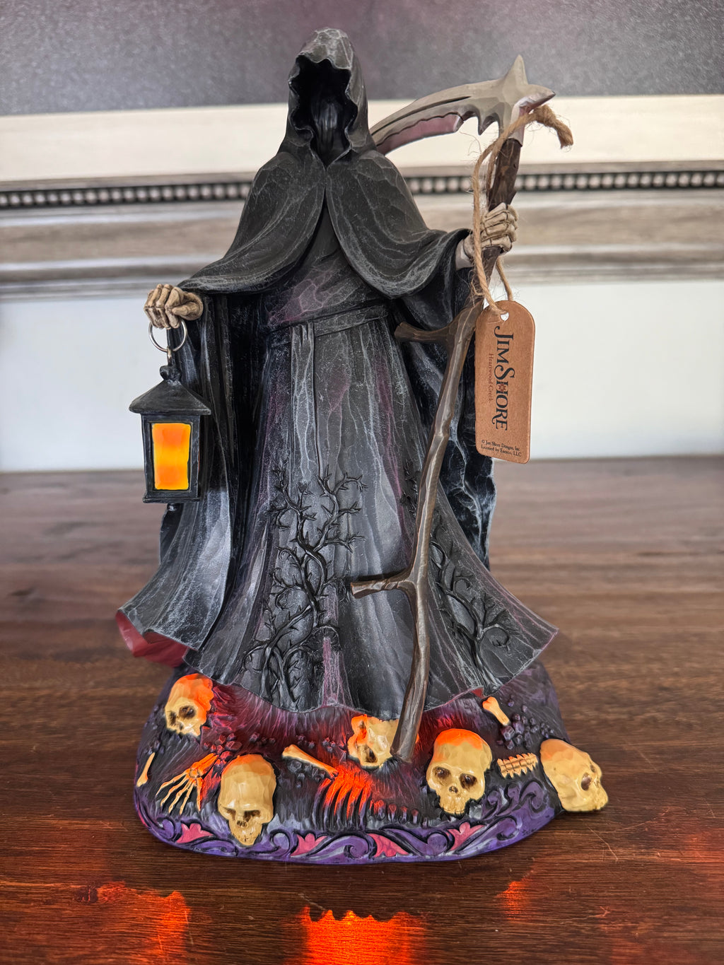 Jim Shore Heartwood Creek Grim Reaper w/ LED Lights NIB