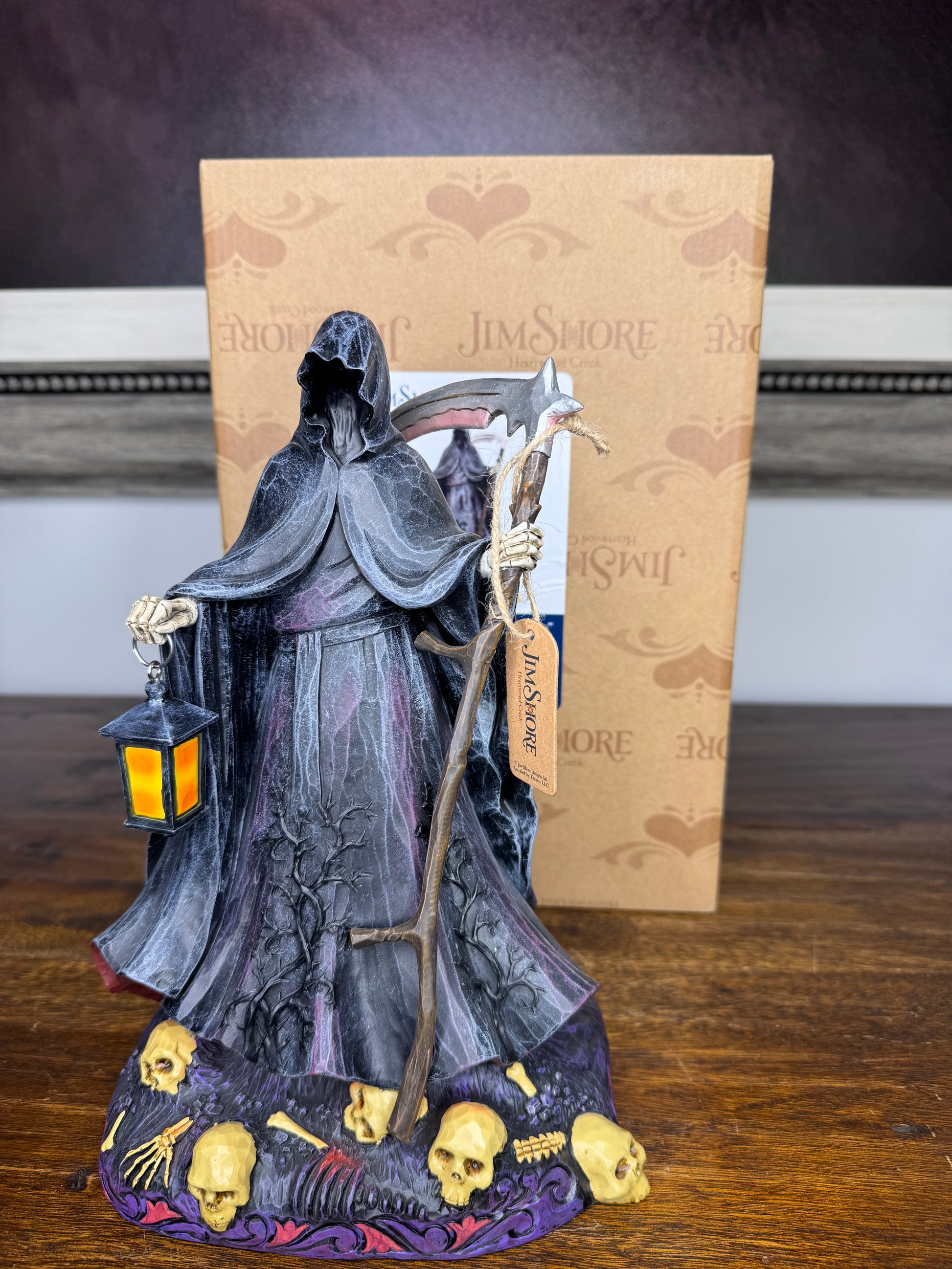 Jim Shore Heartwood Creek Grim Reaper w/ LED Lights NIB