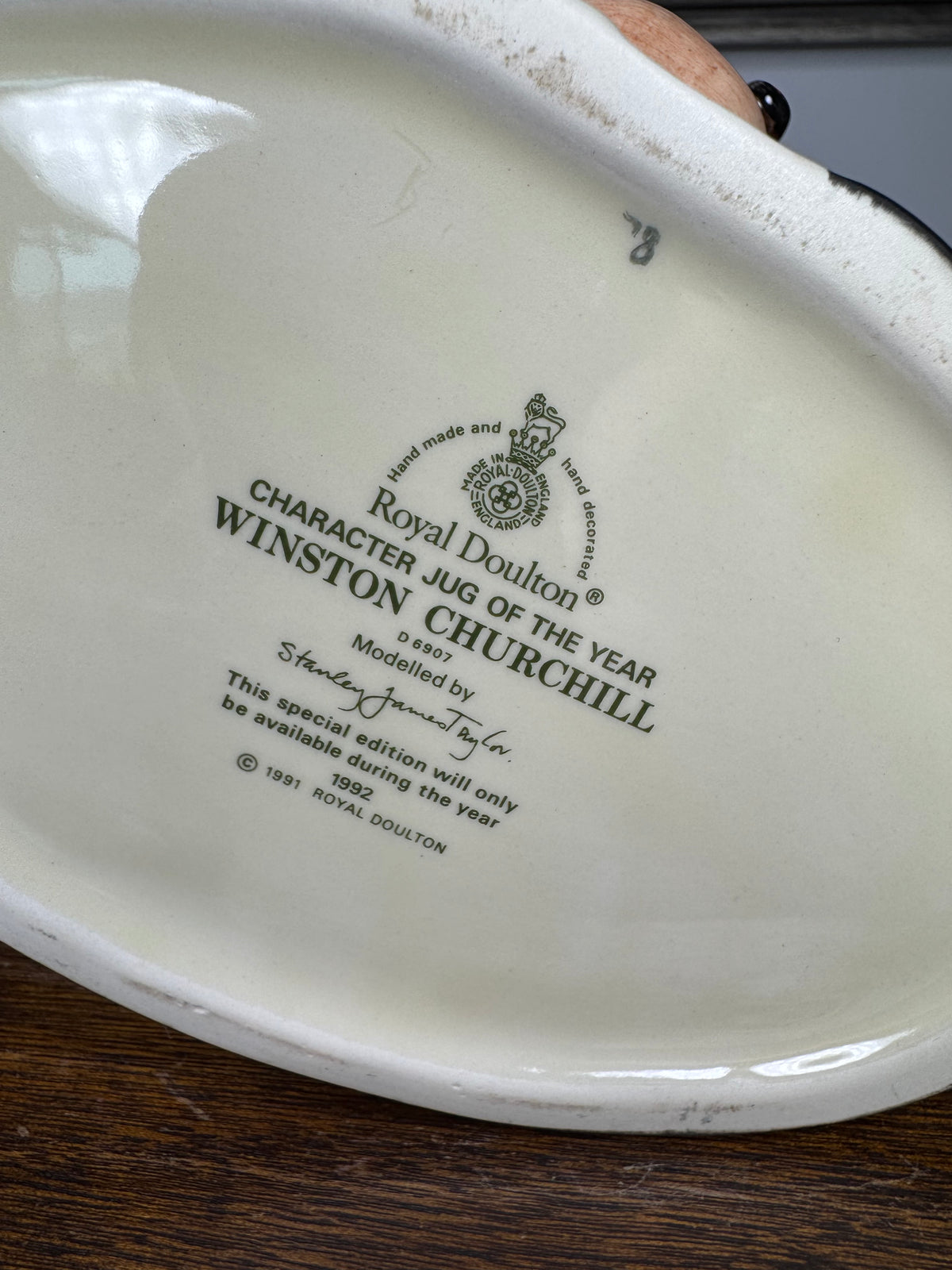 1992 Royal Doulton Character Jug of The Year Winston Churchill with COA