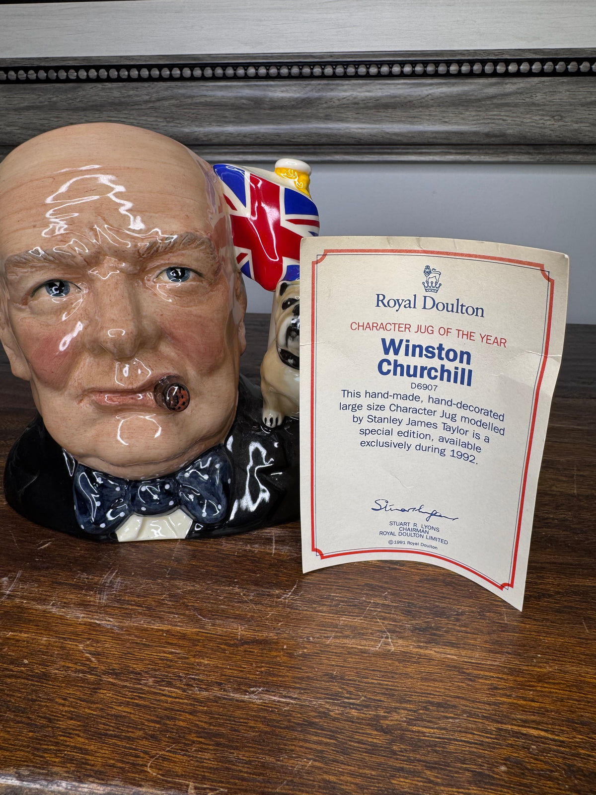 1992 Royal Doulton Character Jug of The Year Winston Churchill with COA