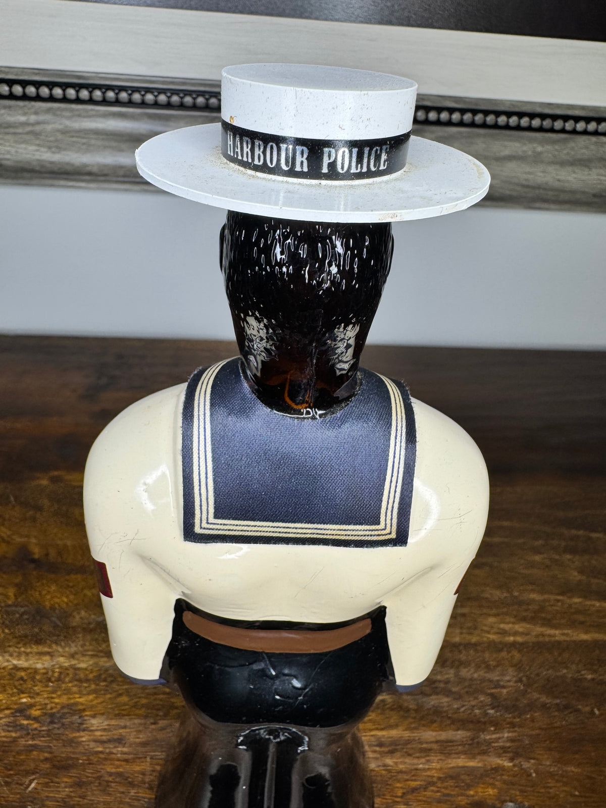 EMPTY Dooley's Barbados Rum Harbour Police Decanter Complete w/ Hat
