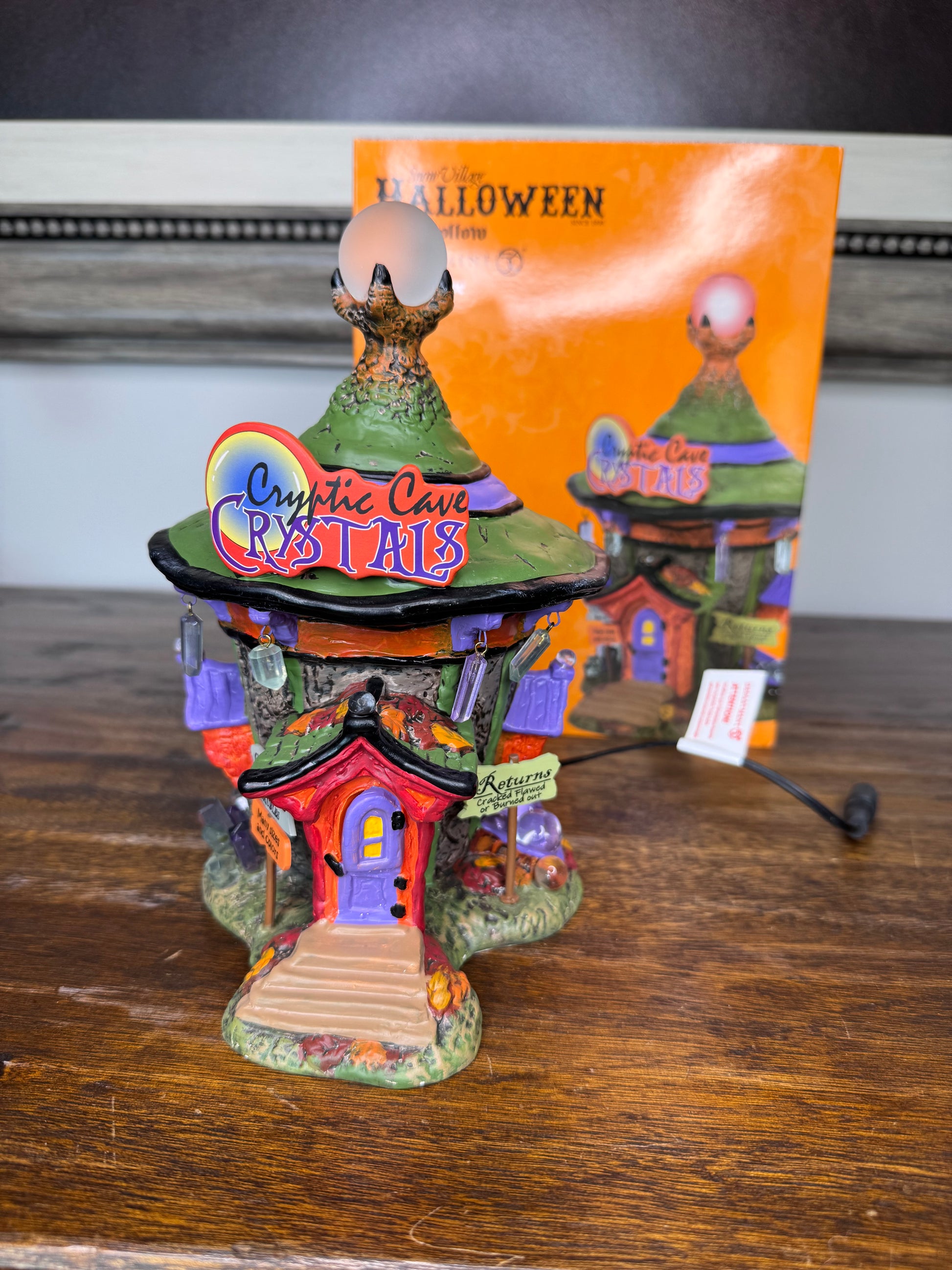 New In Box Dept 56 Snow Village Halloween Cryptic Cave Crystals