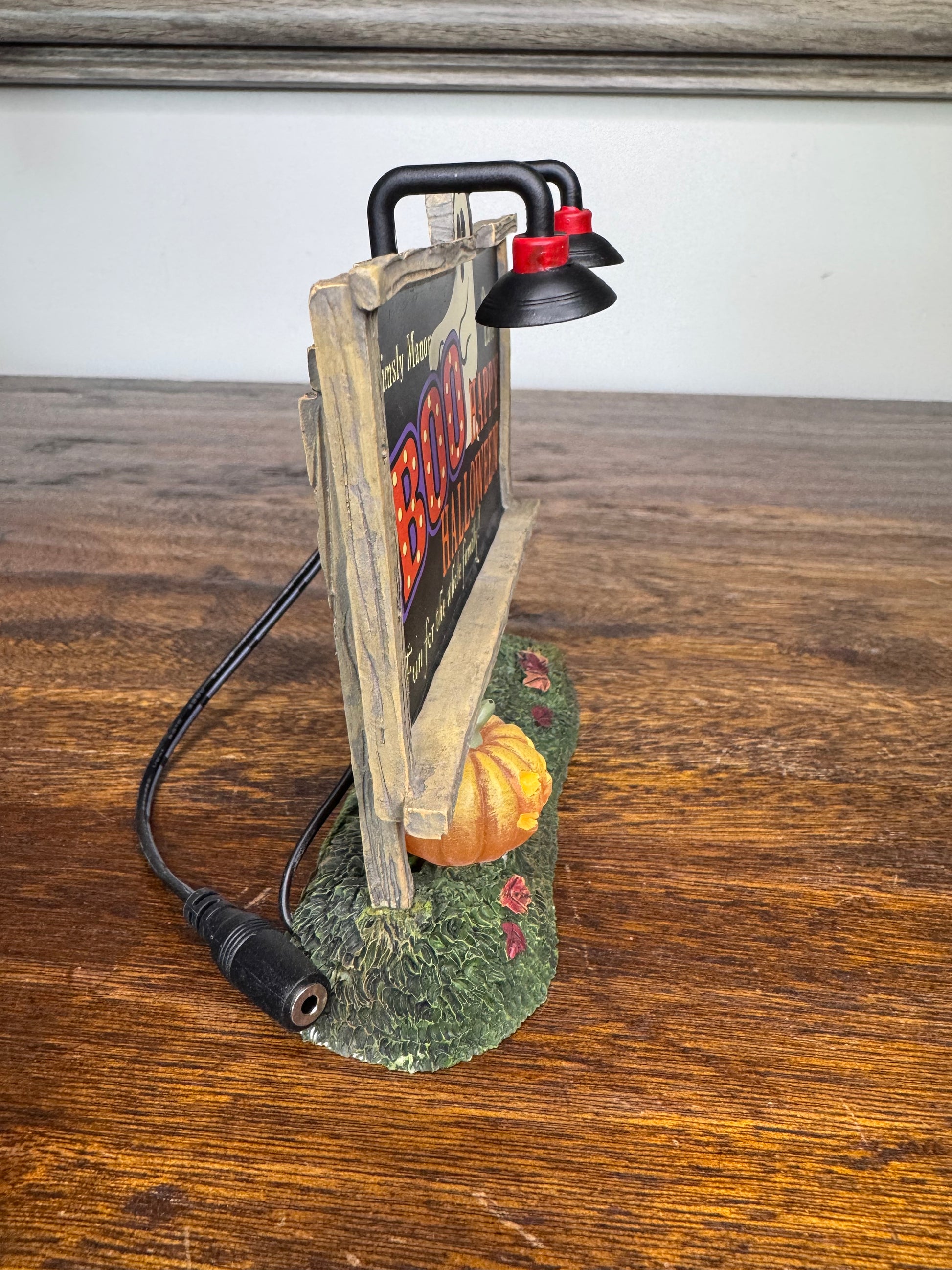 New in Box Dept 56 Halloween Village Accessory Boo Lit Billboard