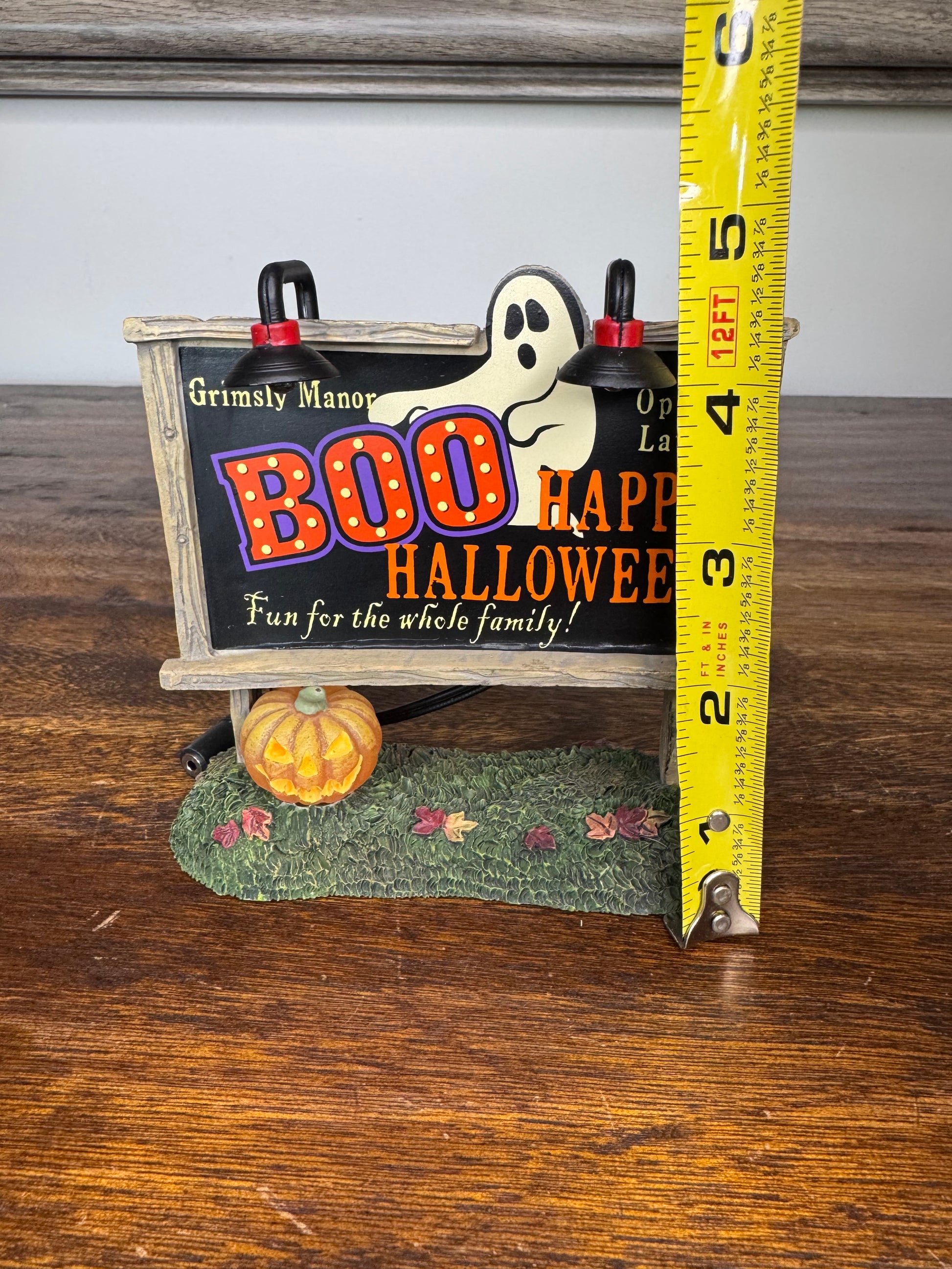 New in Box Dept 56 Halloween Village Accessory Boo Lit Billboard