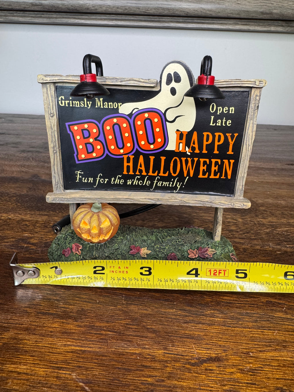 New in Box Dept 56 Halloween Village Accessory Boo Lit Billboard