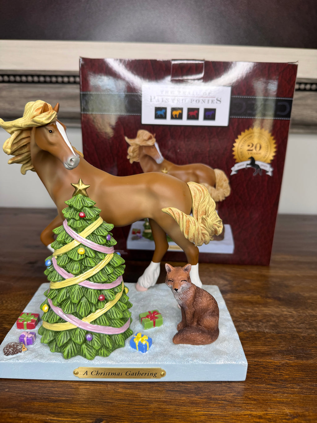 New in Box Trail of Painted Ponies "A Christmas Gathering"