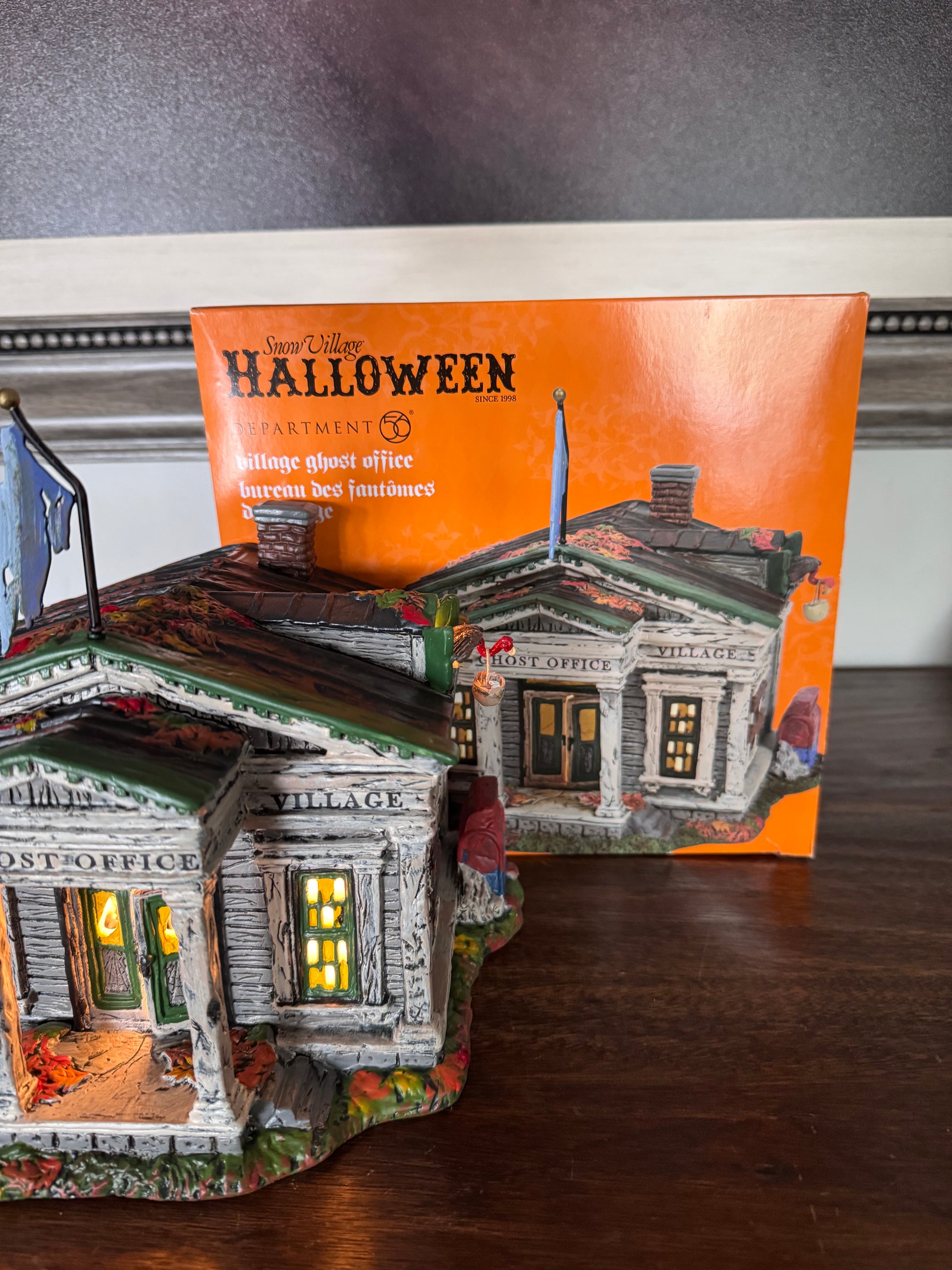 Dept 56 Snow Village Halloween "Ghost Office" New in Box
