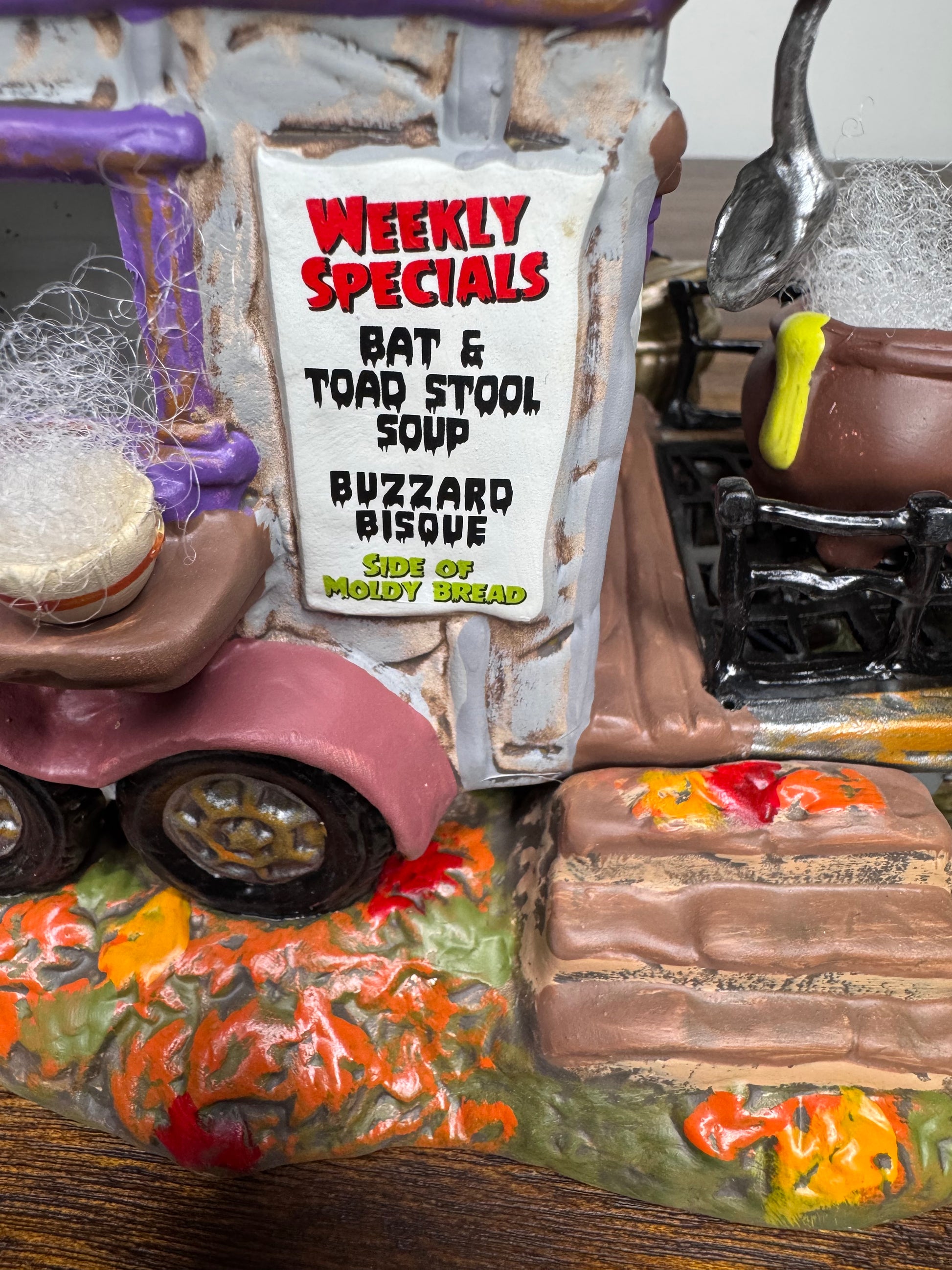 Dept 56 Snow Village Halloween "Upchuck's Soup Kitchen" Light up Building New in Box