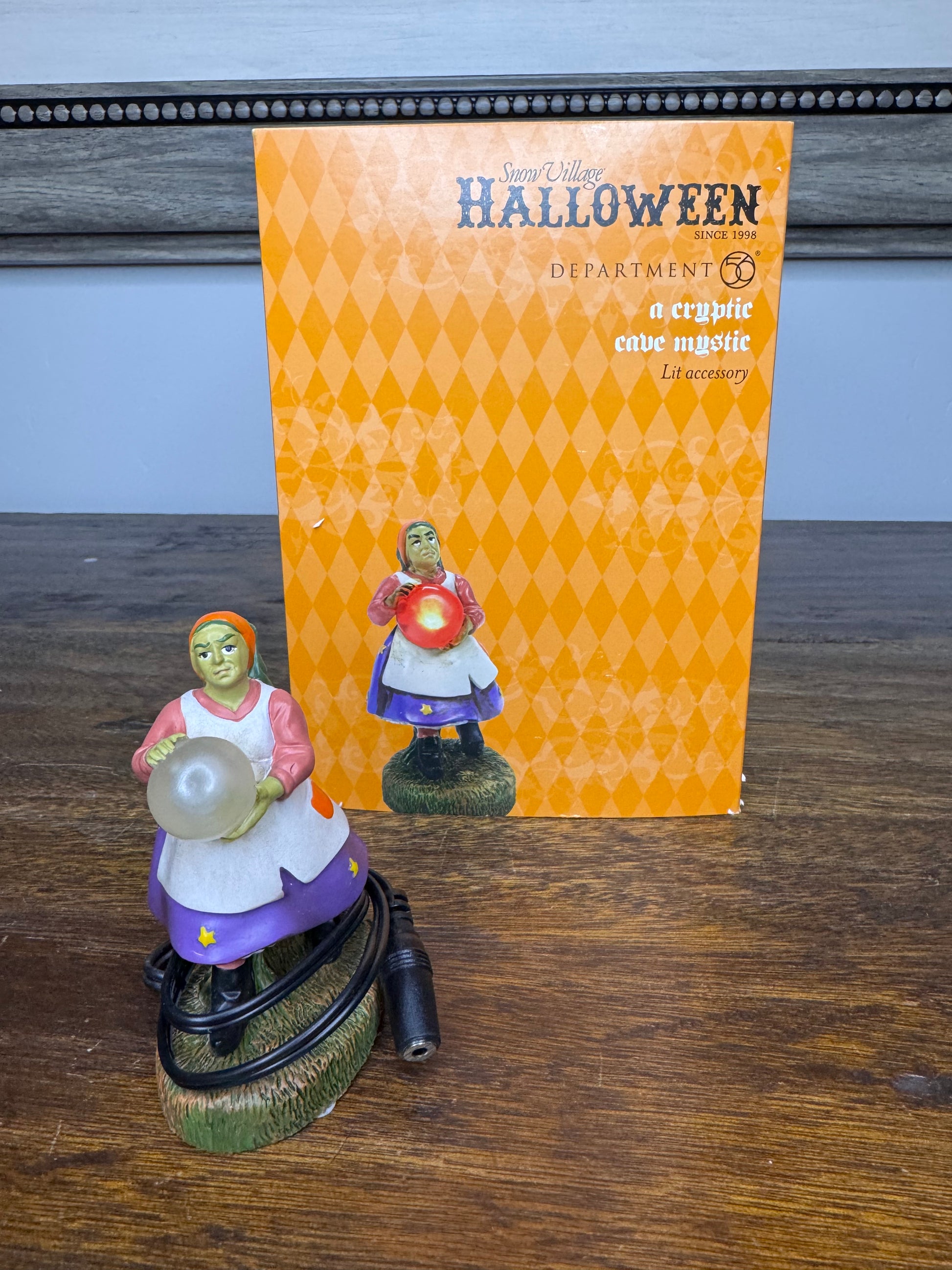 Dept 56 Snow Village Halloween Accessory "A Cryptic Cave Mystic" NIB