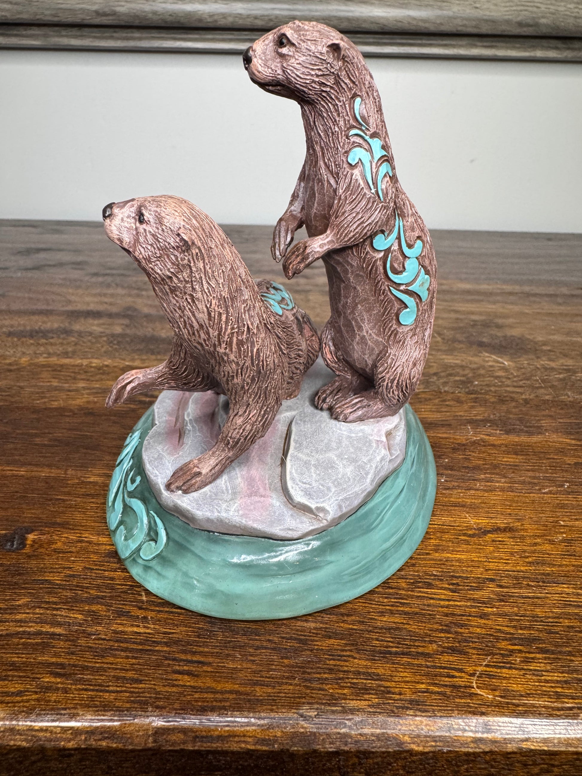 Jim Shore Heartwood Creek River Otter Pair NIB