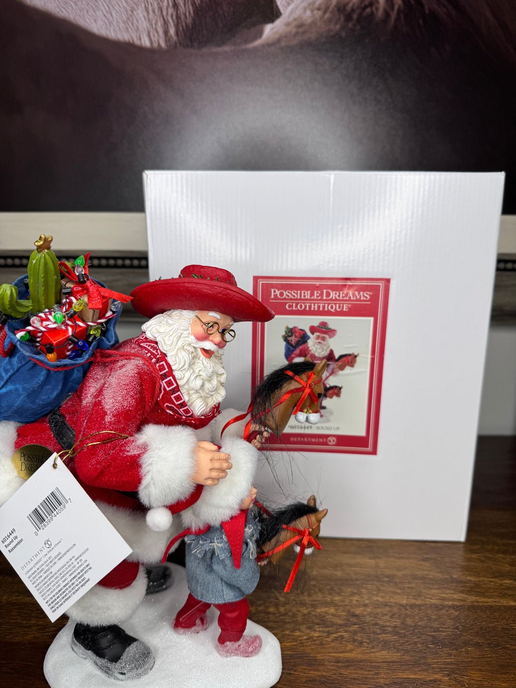 Dept 56 Possible Dreams Round Up Santa NIB