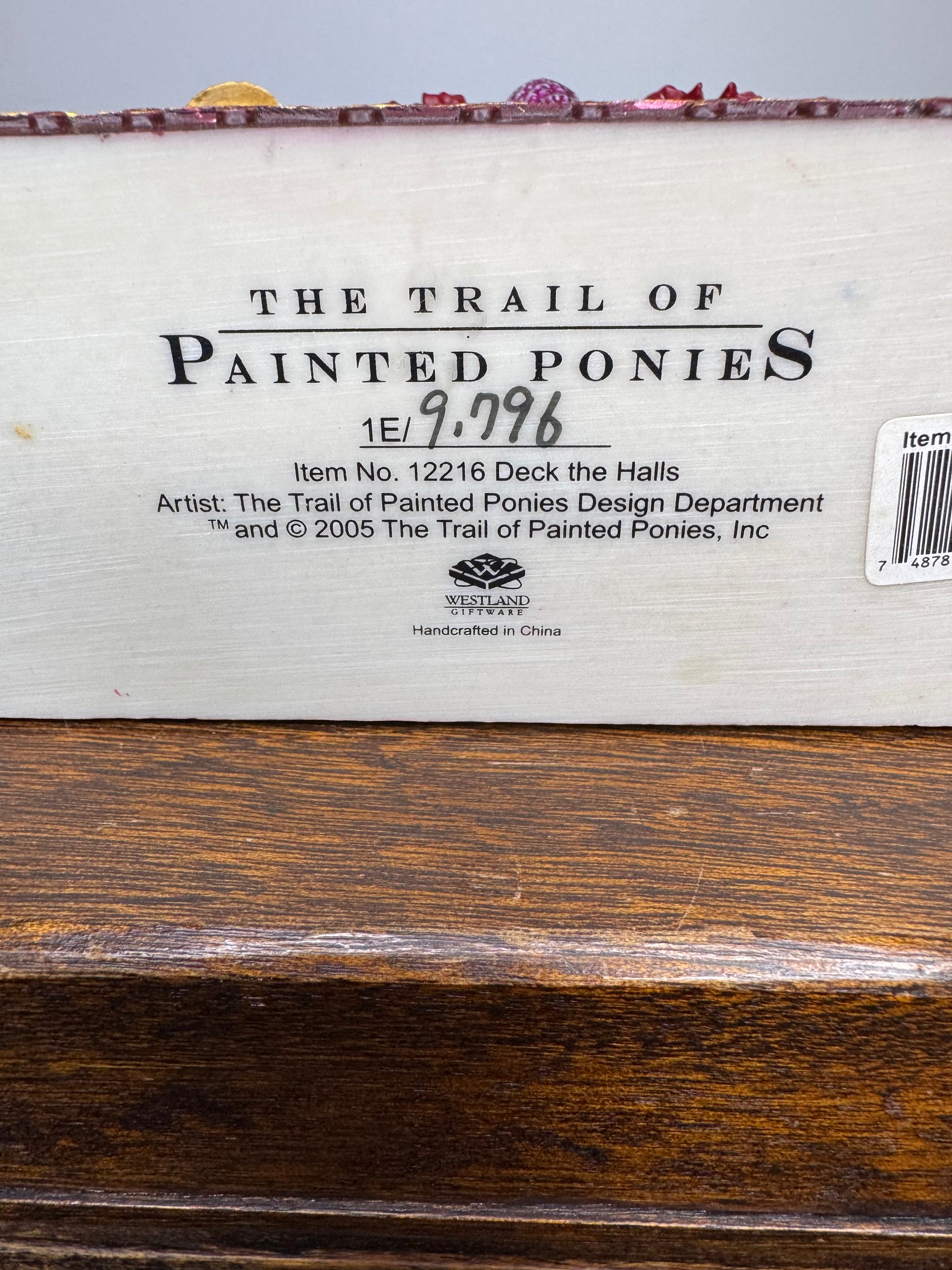 Vintage 1st Ed  2005 Trail Of Painted Ponies "Deck The Halls" Figurine w/ Box