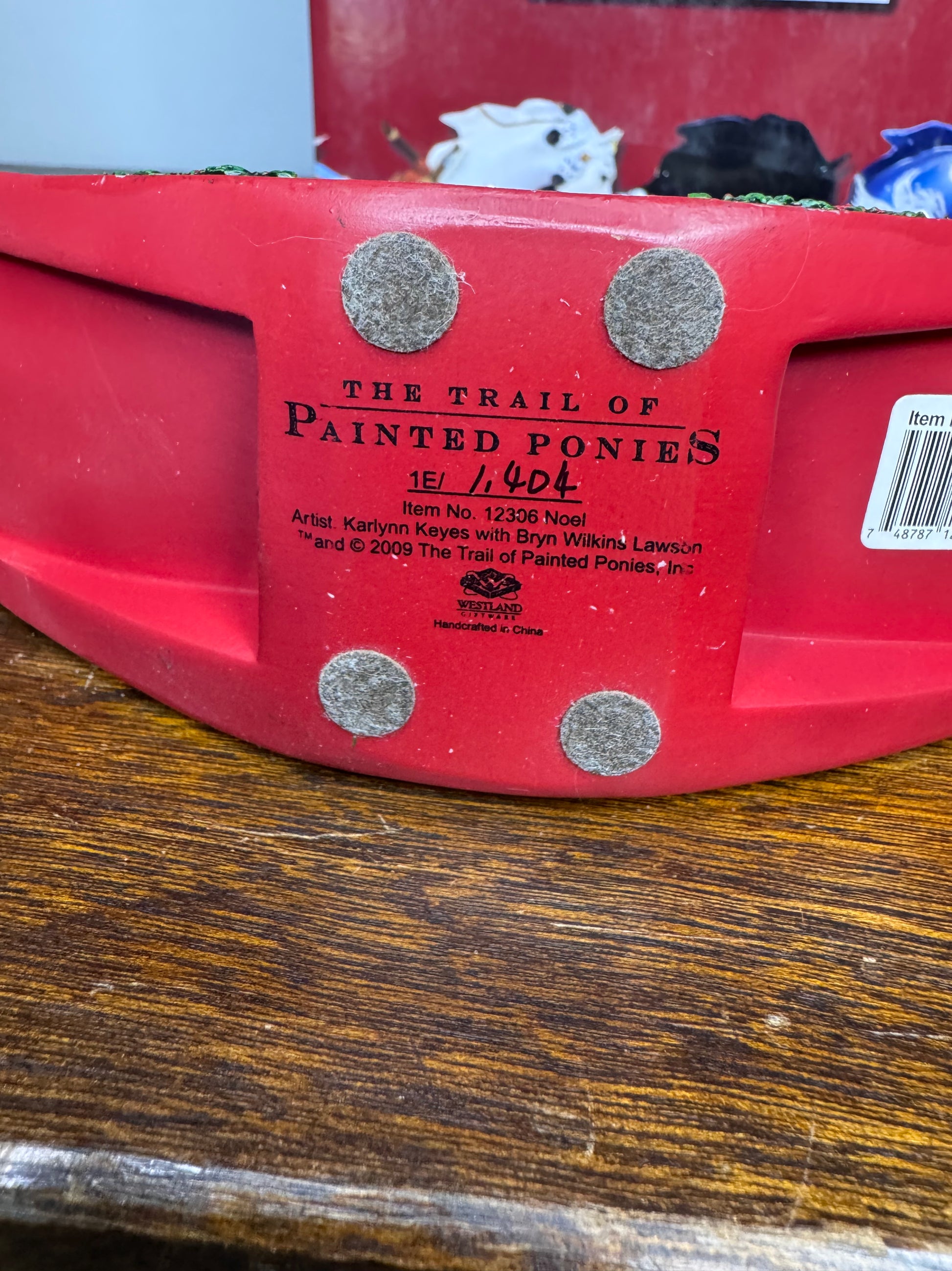 Vintage 1st Edition Trail of Painted Ponies "Noel" Christmas Rocking Horse w/ Original Box