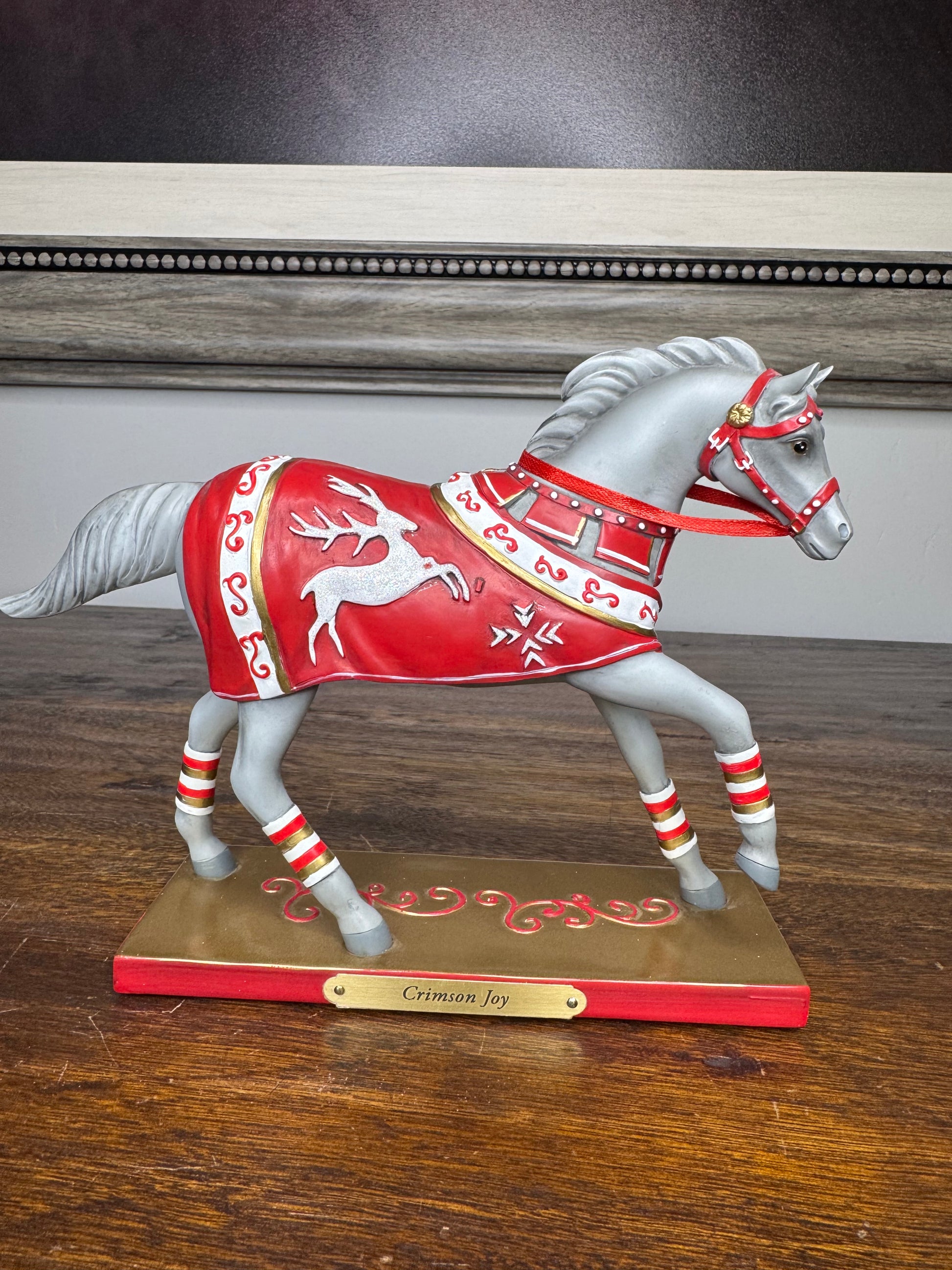 Vintage 1st Edition 2016 Trail of Painted Ponies "Crimson Joy" Figurine w/ original Box