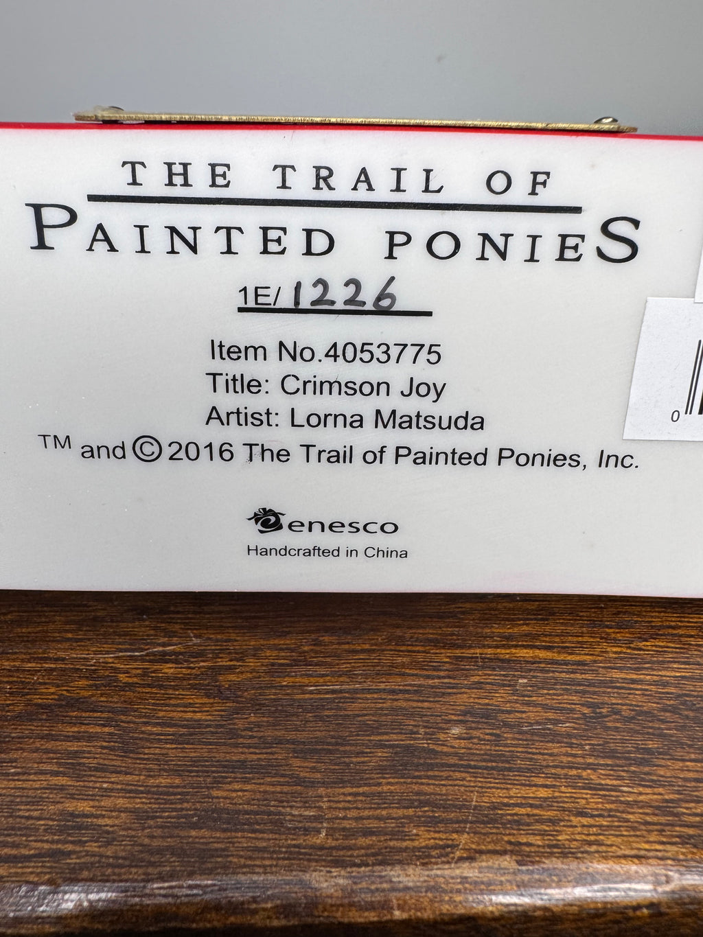 Vintage 1st Edition 2016 Trail of Painted Ponies "Crimson Joy" Figurine w/ original Box