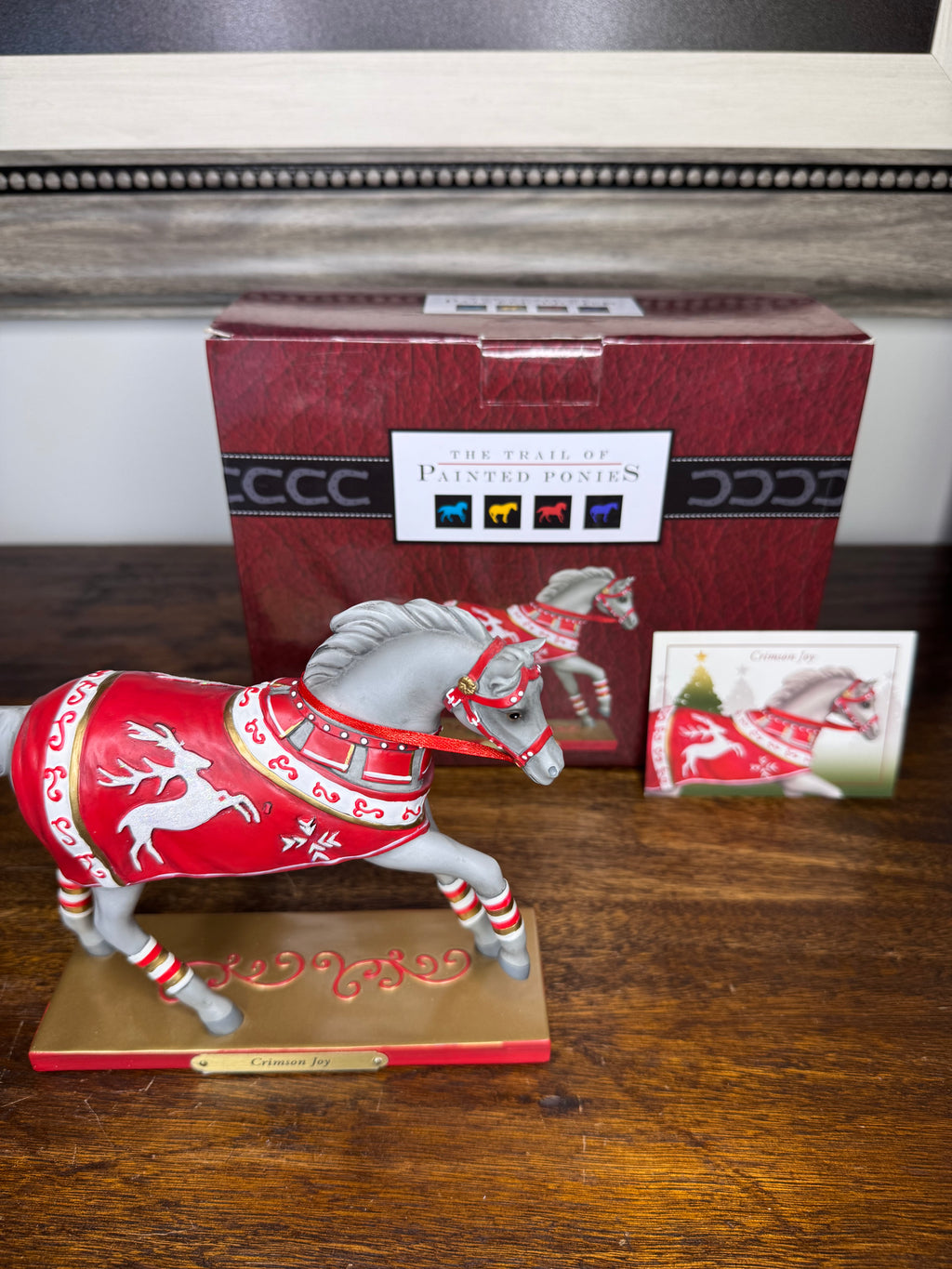 Vintage 1st Edition 2016 Trail of Painted Ponies "Crimson Joy" Figurine w/ original Box