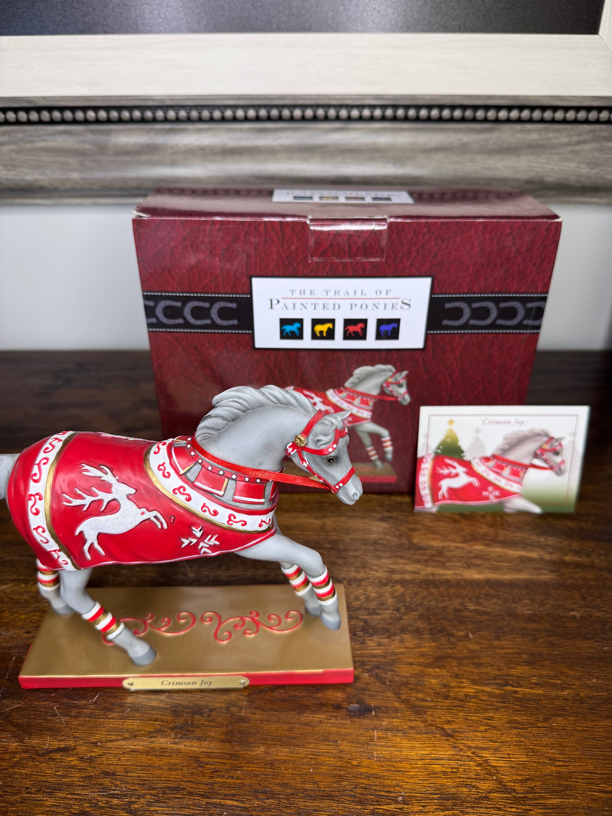 Vintage 1st Edition 2016 Trail of Painted Ponies "Crimson Joy" Figurine w/ original Box