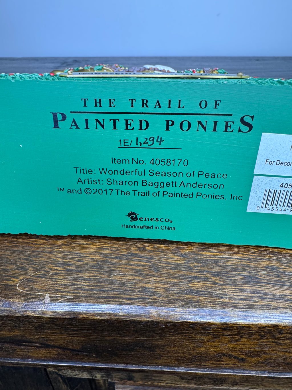 2017 1st Edition Trail of Painted Ponies "Wonderful Season of Peace" Figurine w/original Box