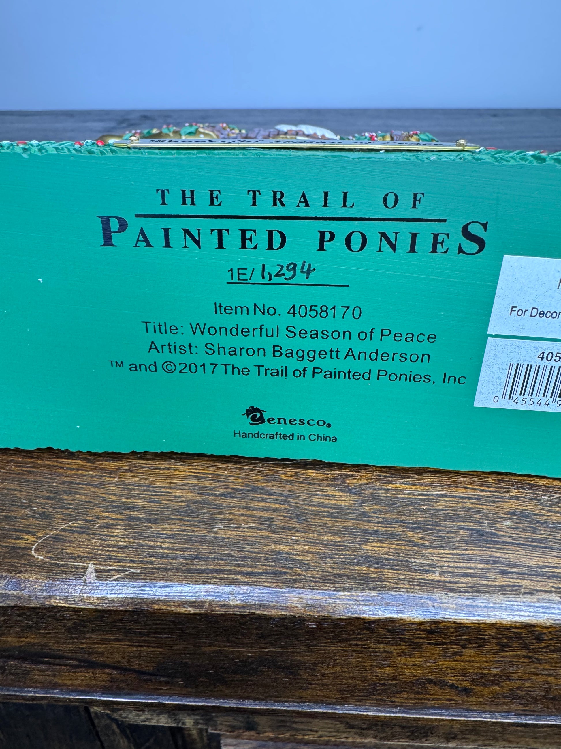 2017 1st Edition Trail of Painted Ponies "Wonderful Season of Peace" Figurine w/original Box