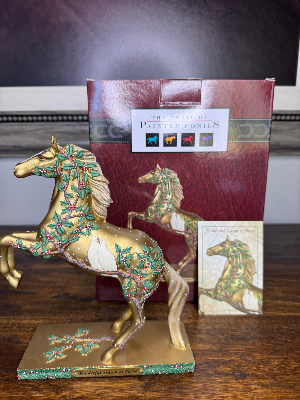 2017 1st Edition Trail of Painted Ponies "Wonderful Season of Peace" Figurine w/original Box
