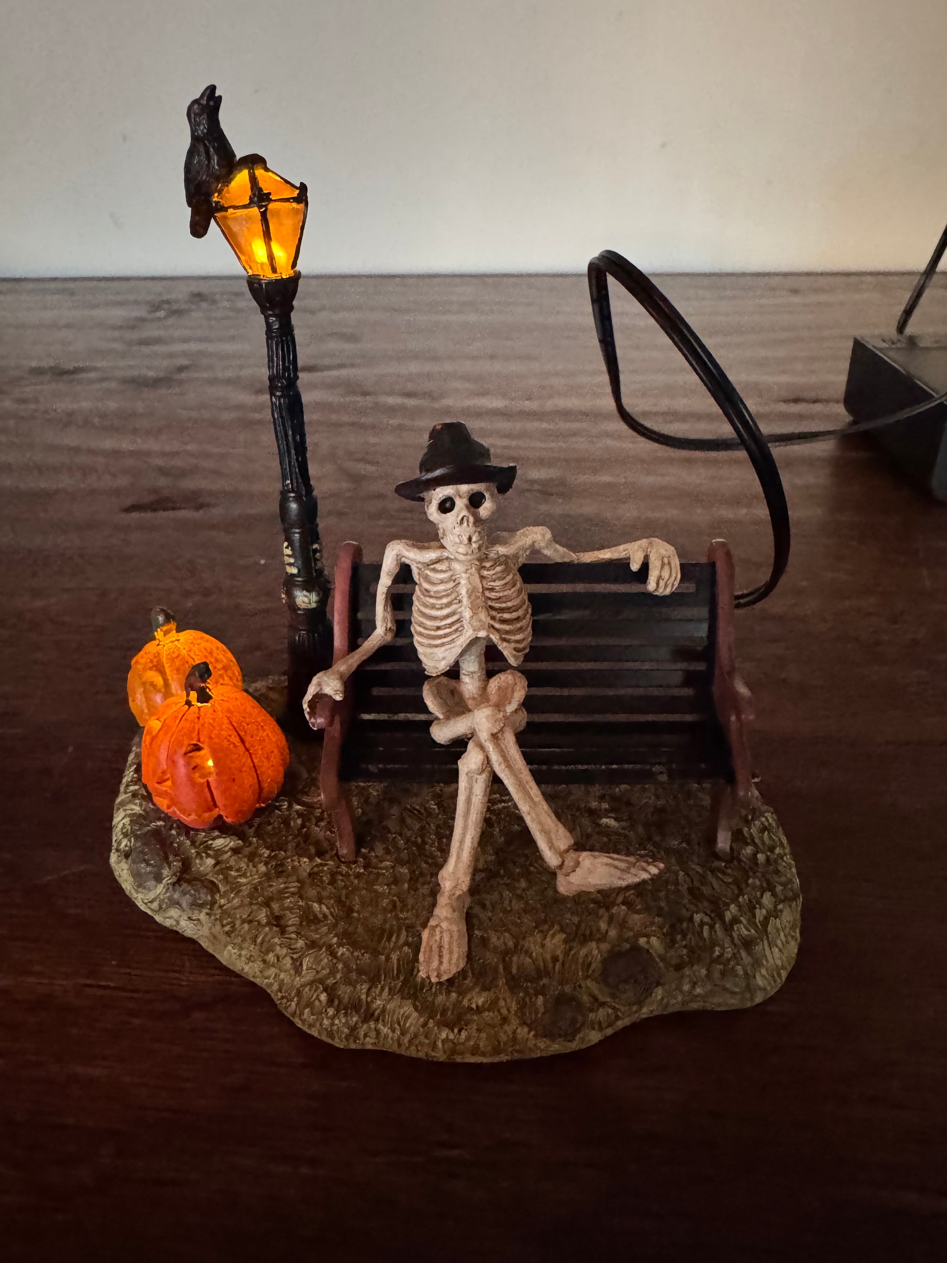 New Dept 56 Snow Village Halloween "Resting My Bones" Light Up Accessory