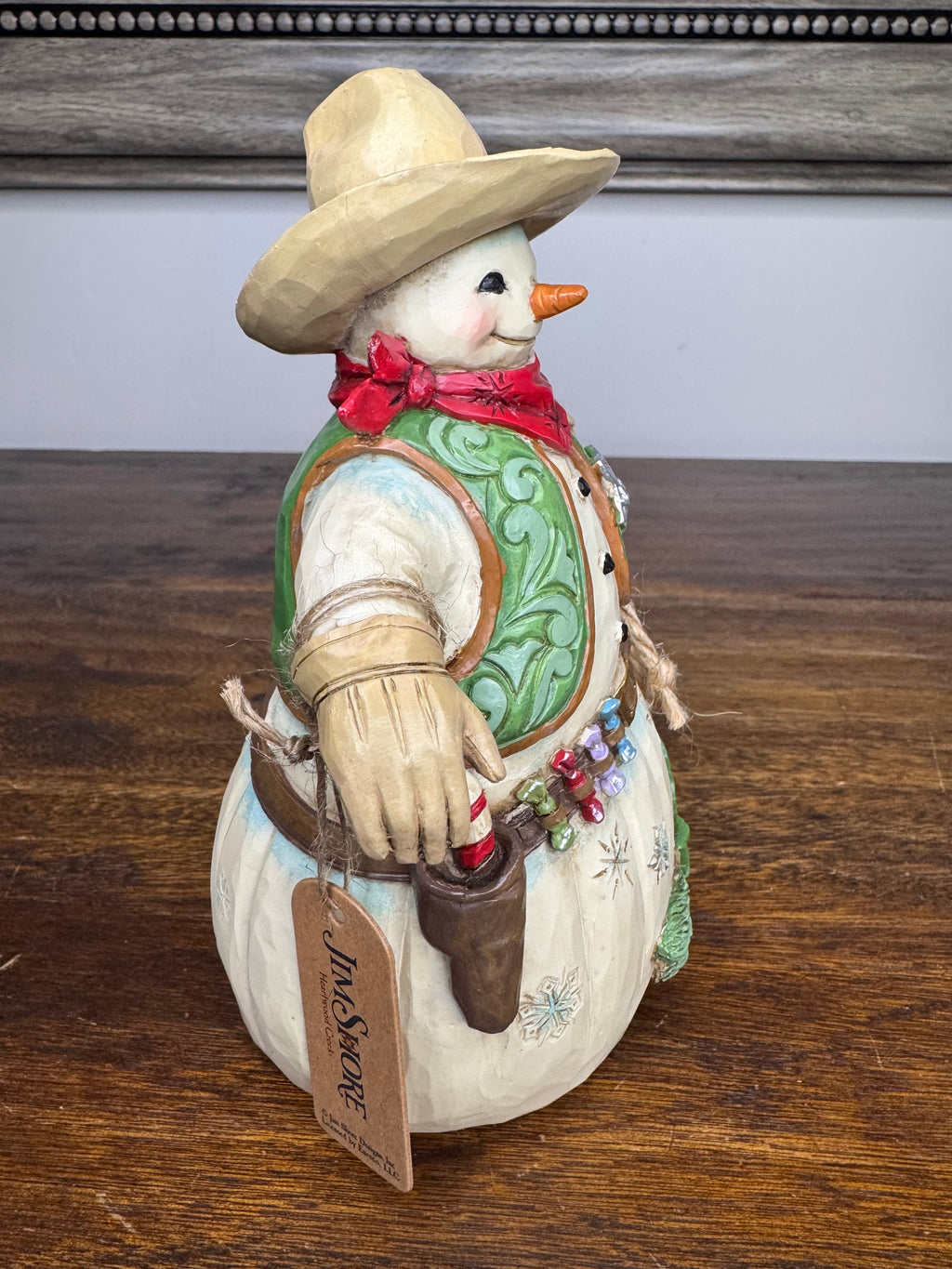 New Jim Shore Heartwood Creek Cowboy Snowman "Howdy Winter" w/ Box