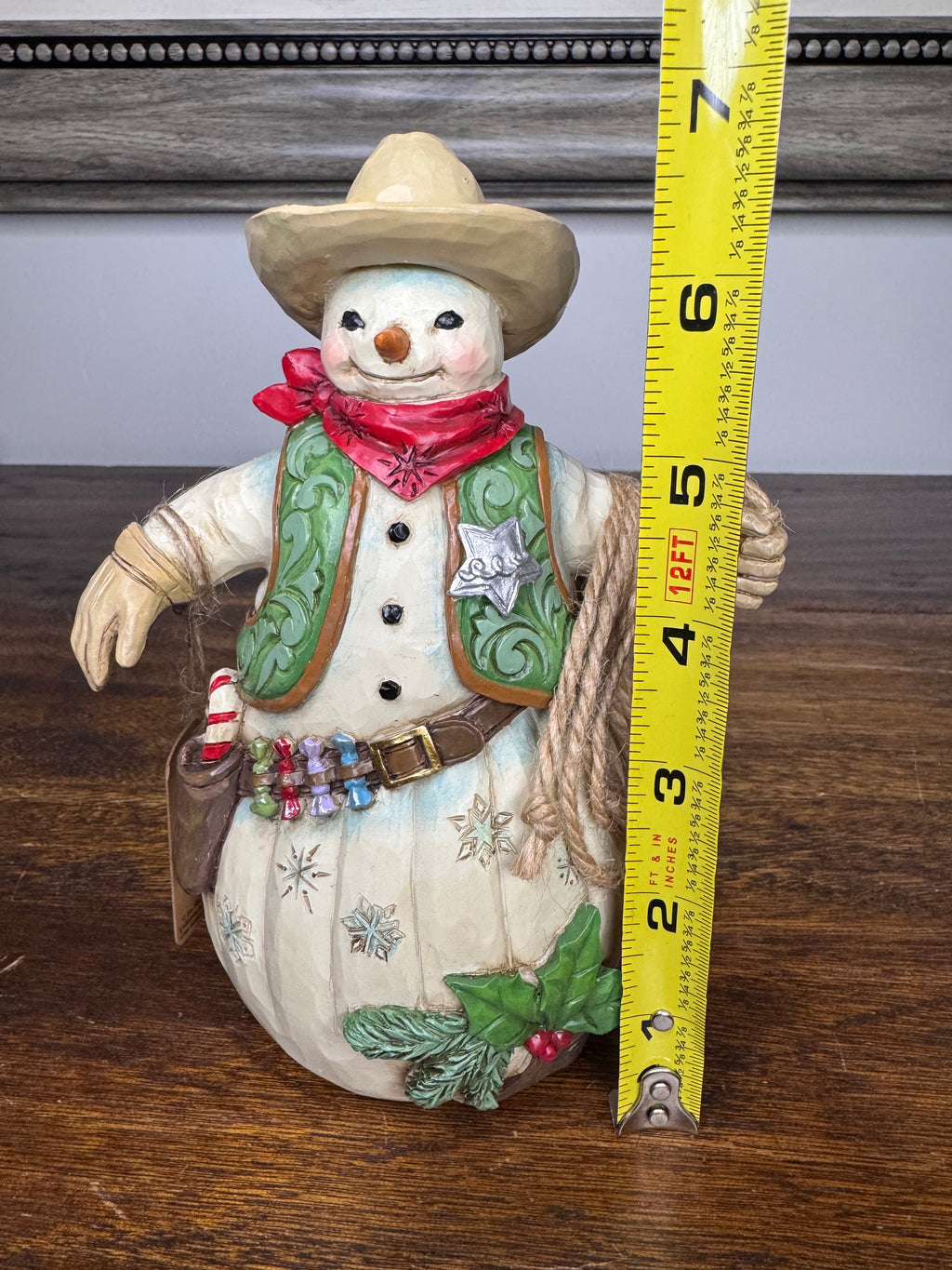 New Jim Shore Heartwood Creek Cowboy Snowman "Howdy Winter" w/ Box