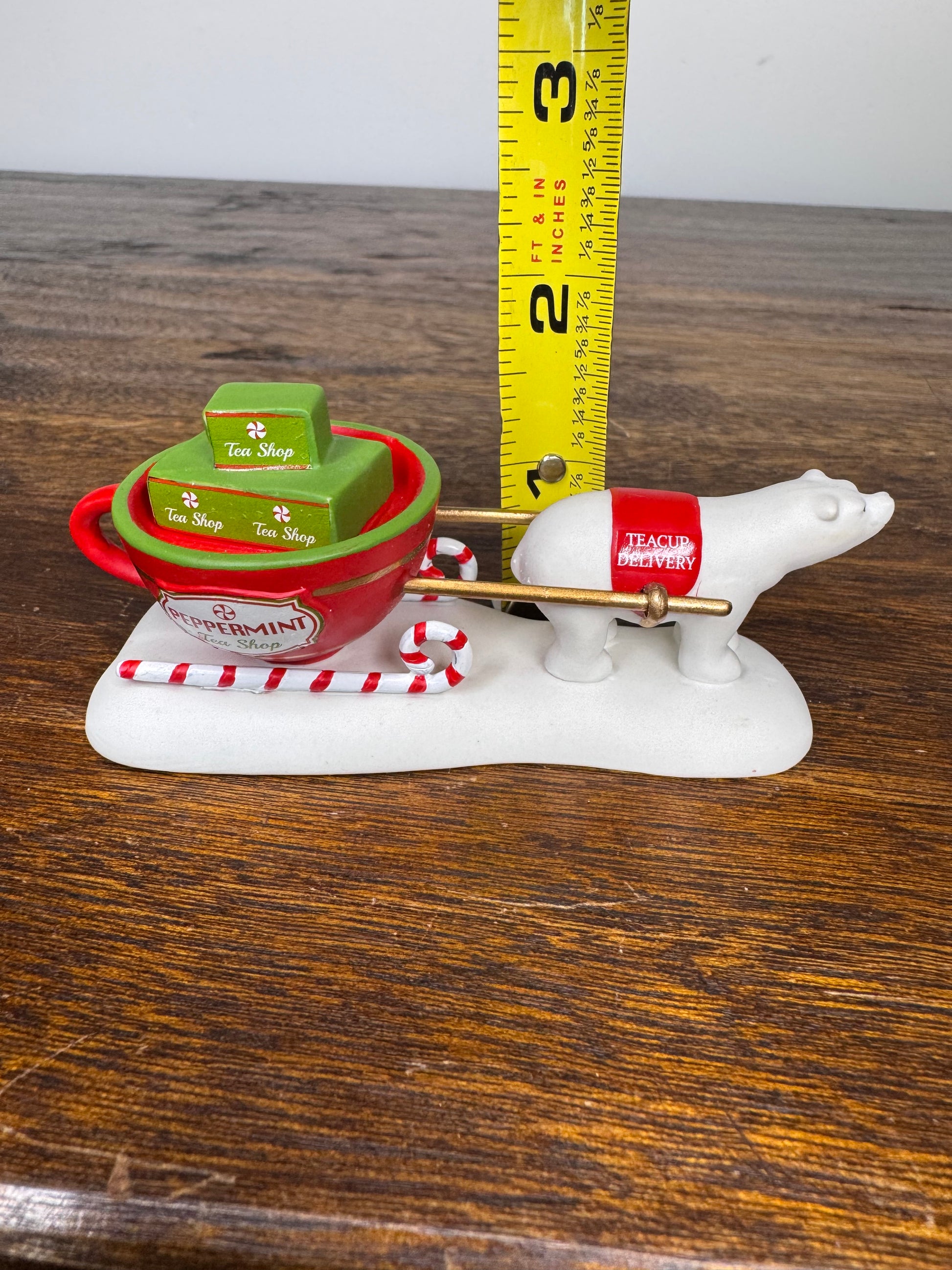 New Dept 56 North Pole Village Accessory "Teacup Delivery Service"