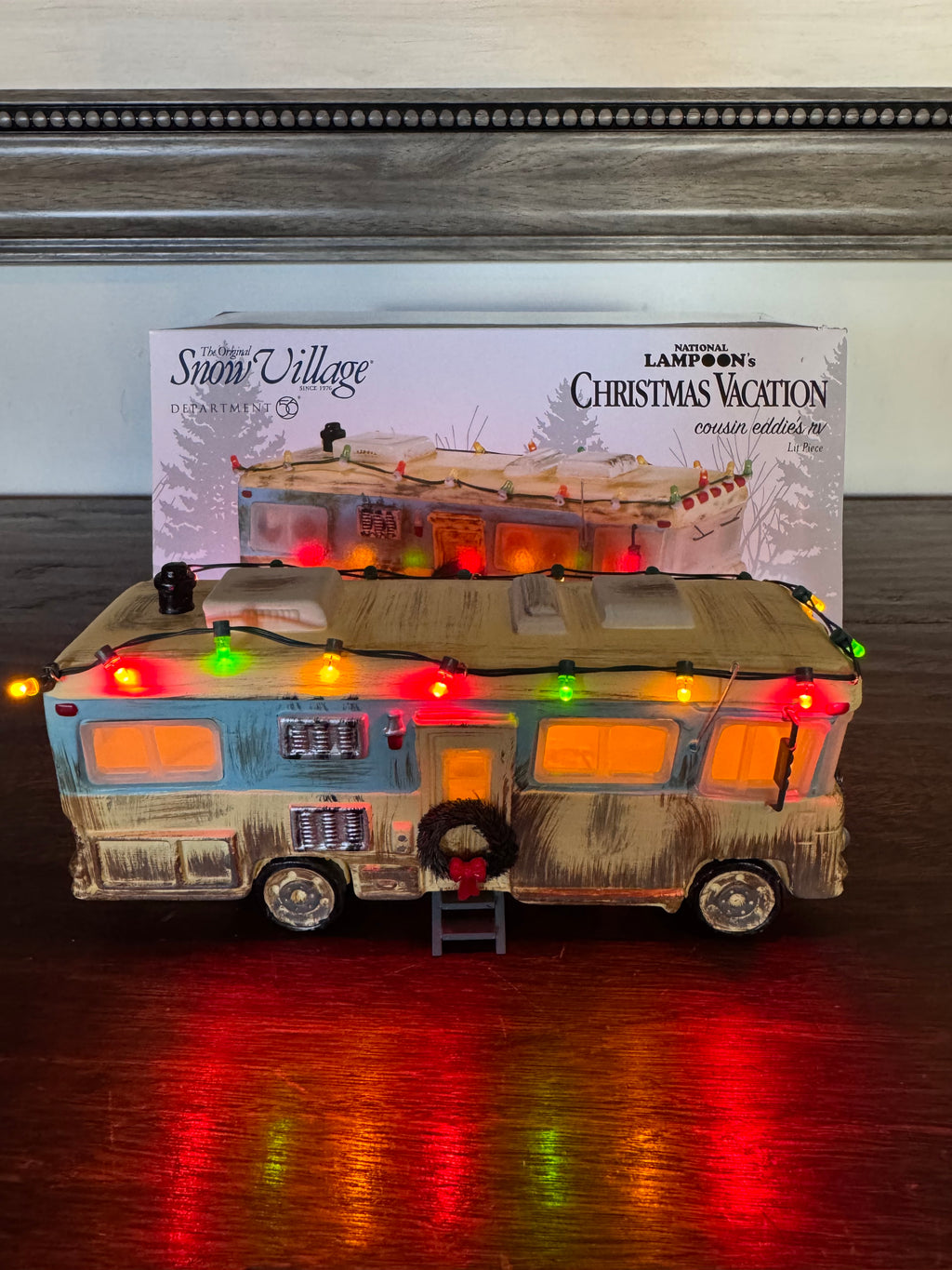 New Dept 56 Snow Village National Lampoon's Christmas Vacation Cousin Eddie's RV, Light Up