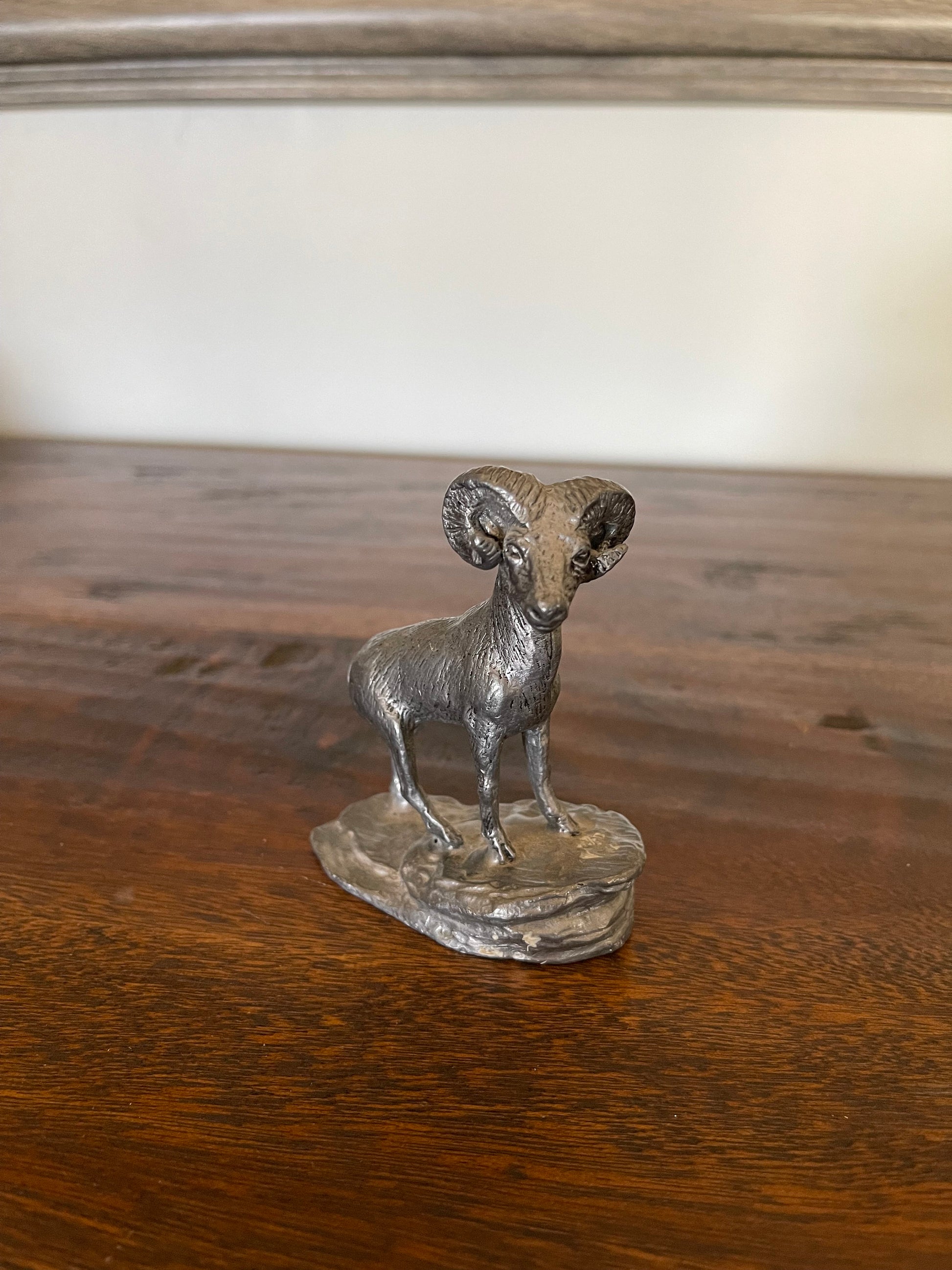 Pewter Ram figurine