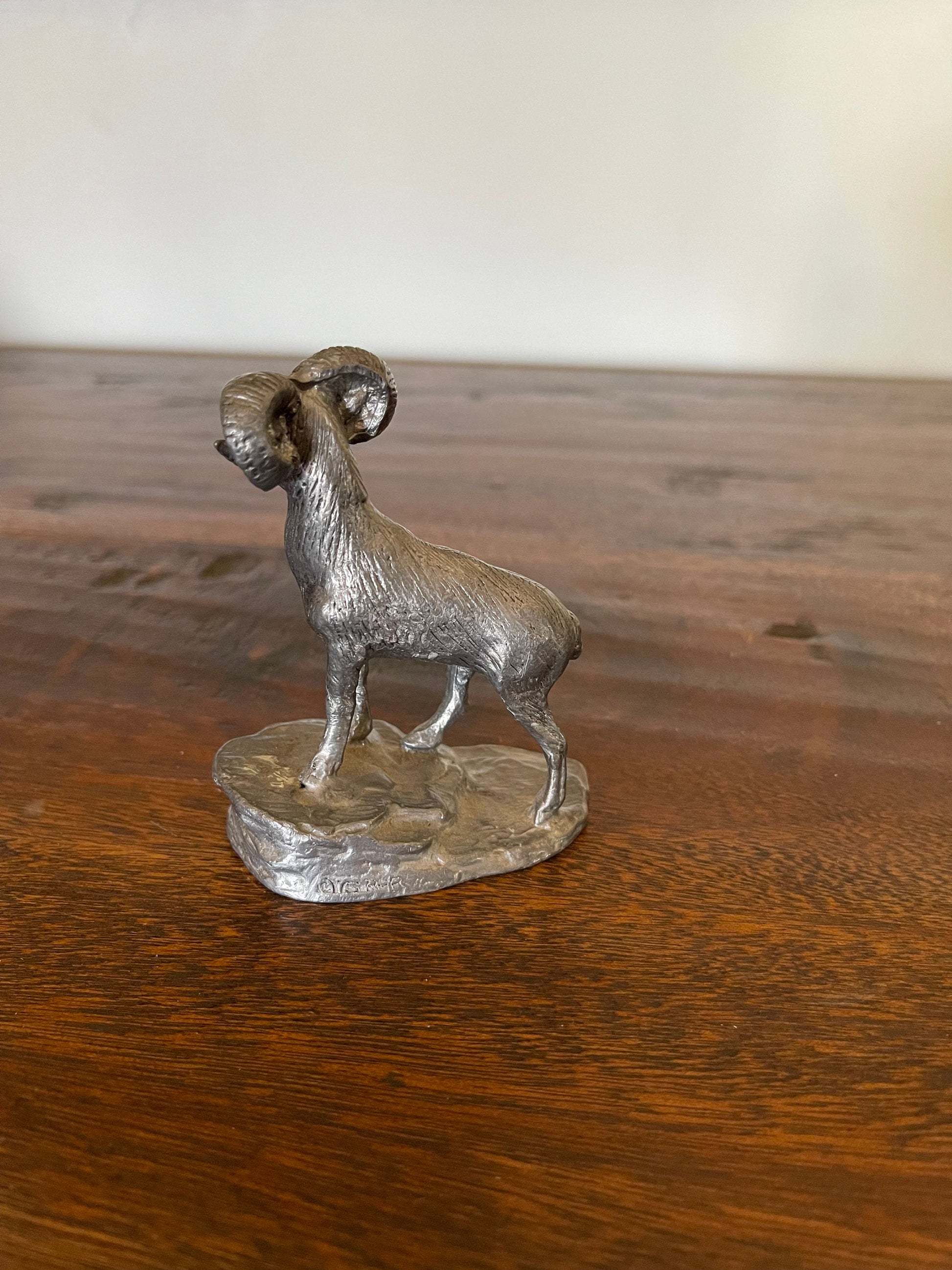 Pewter Ram figurine