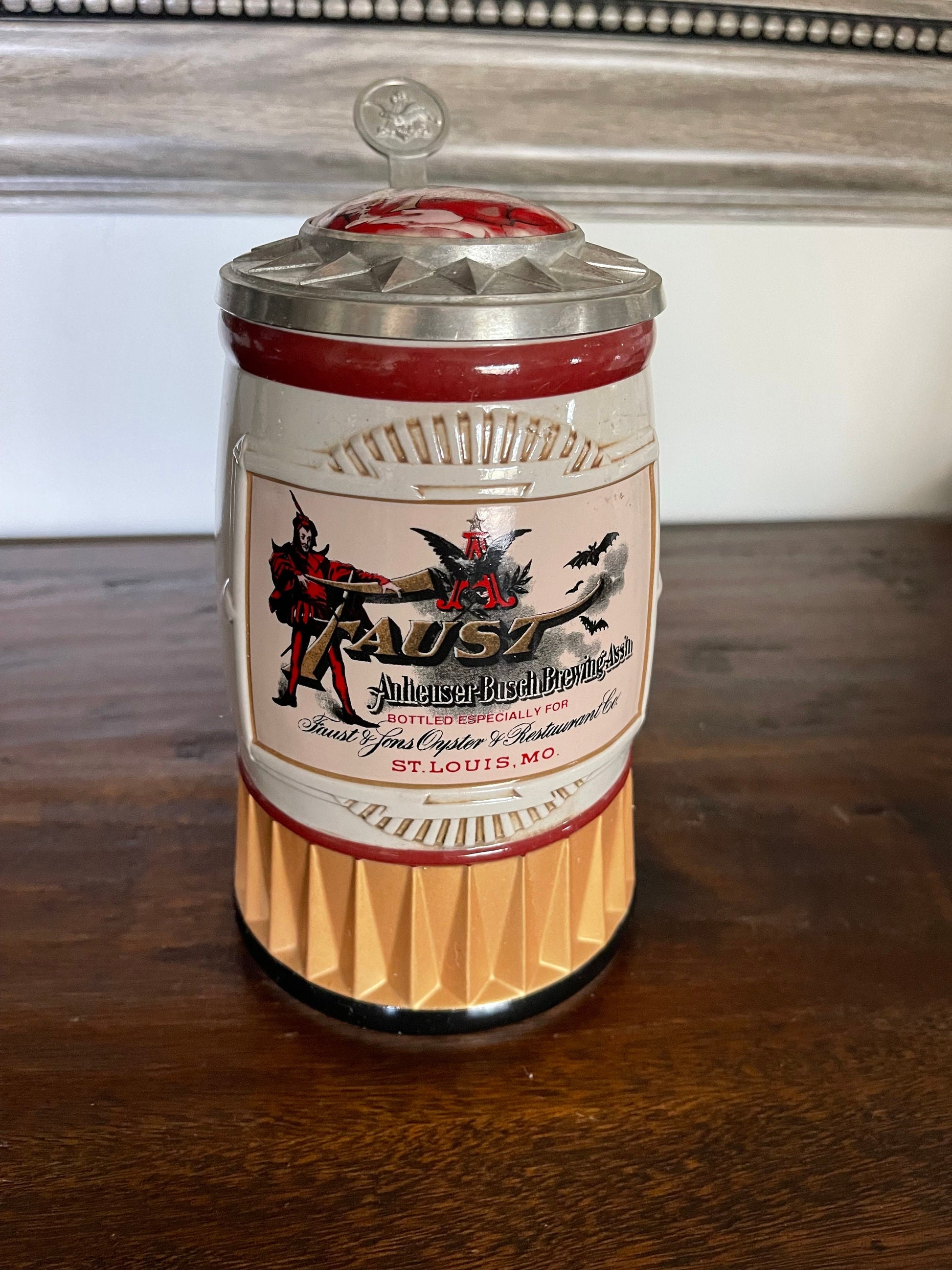 Anheuser-Busch Lidded Stein