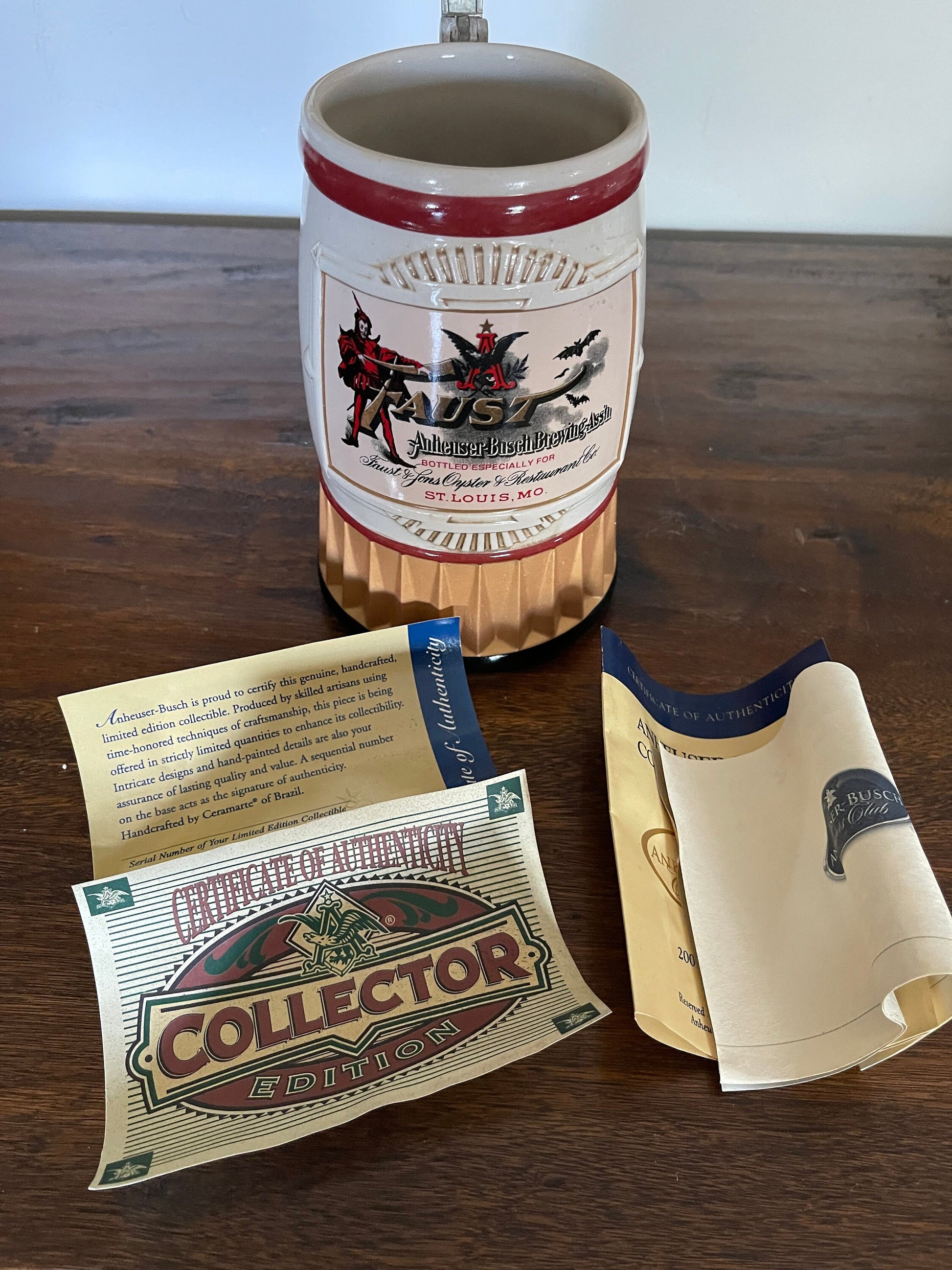 Anheuser-Busch Lidded Stein