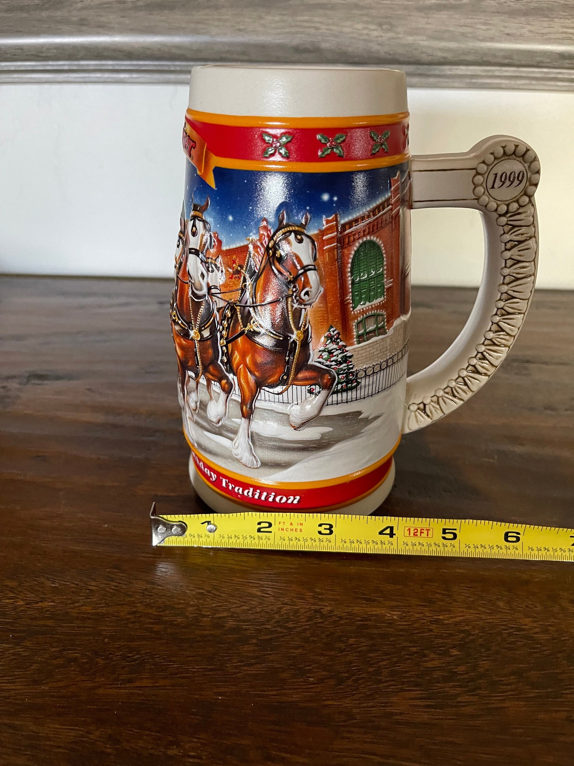 Vintage Budweiser 1999 Holiday Stein